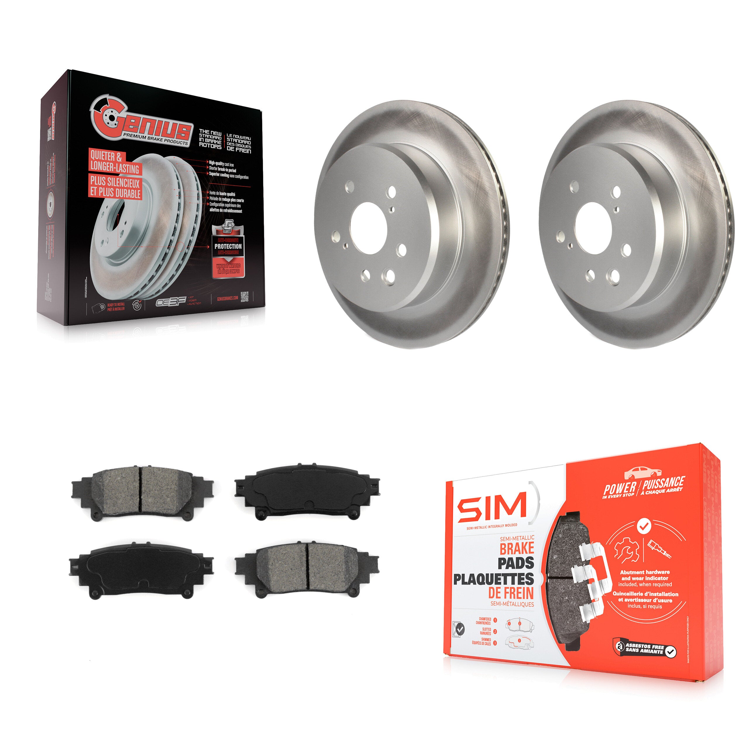 Transit Auto KGS-101471 Disc Brake Kit for 2013-2020 Lexus GS300, Lexus GS200t and More - Rear