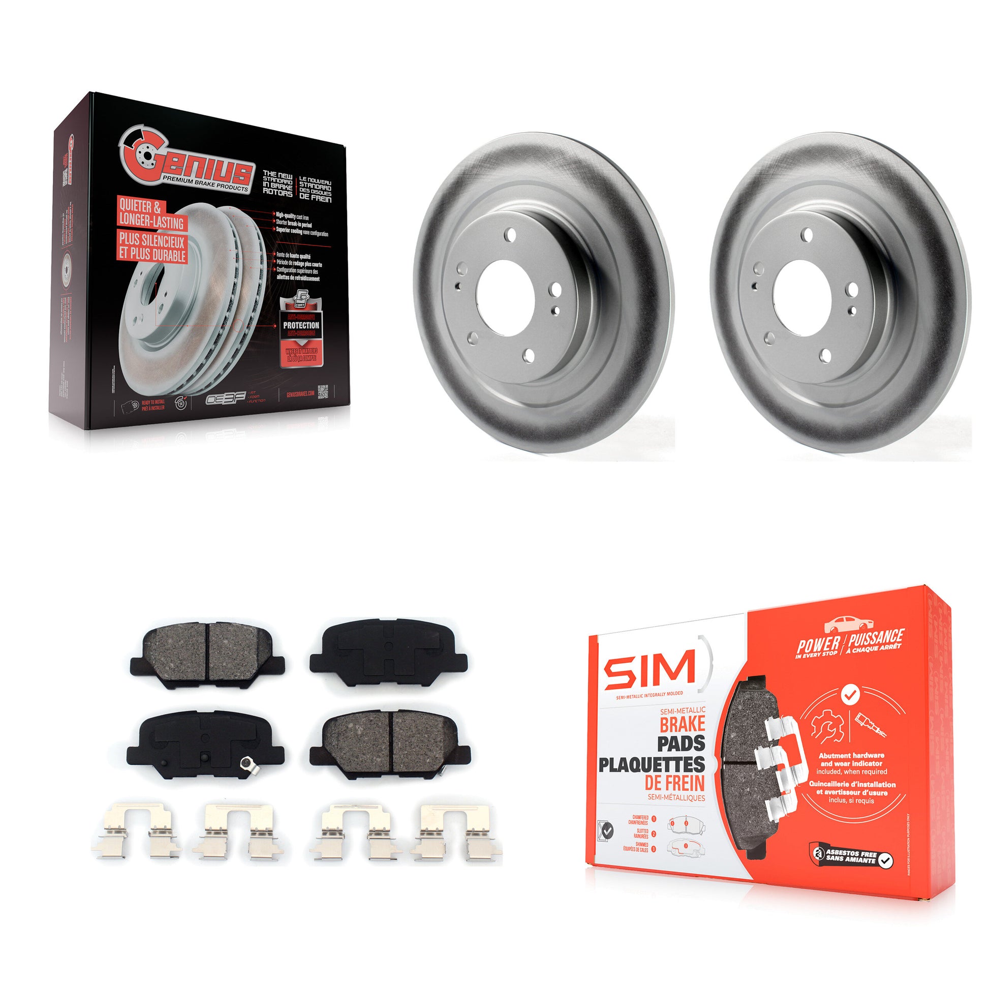 Transit Auto KGS-101477 Disc Brake Kit for 2013-2024 Mitsubishi Outlander PHEV, Mitsubishi Outlander and More - Rear