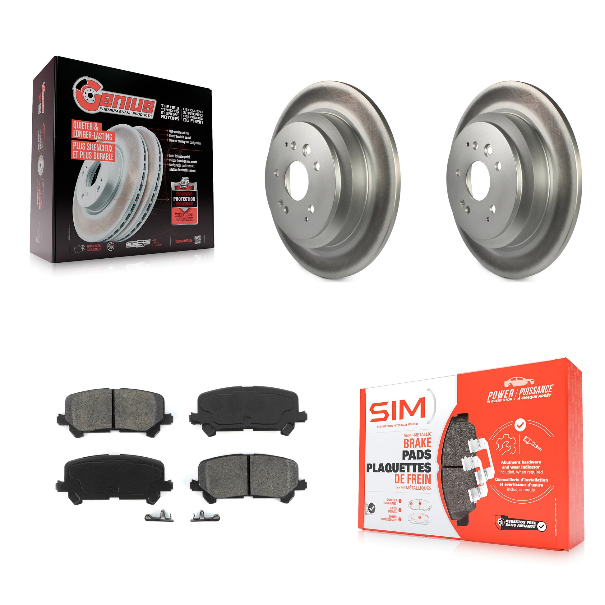 Transit Auto KGS-101478 Disc Brake Kit for 2014-2016 Acura MDX - Rear