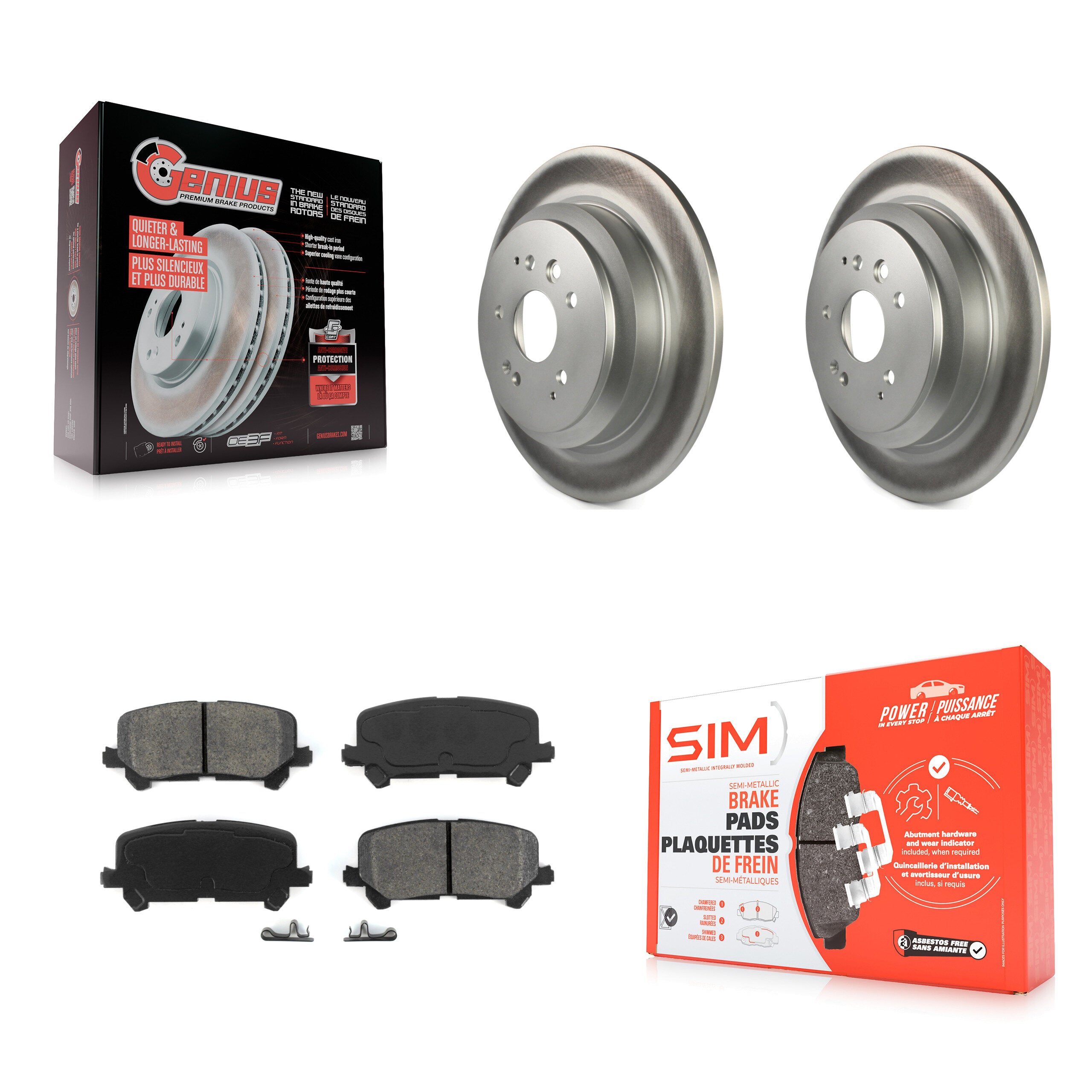 Transit Auto KGS-101478 Disc Brake Kit for 2014-2016 Acura MDX - Rear