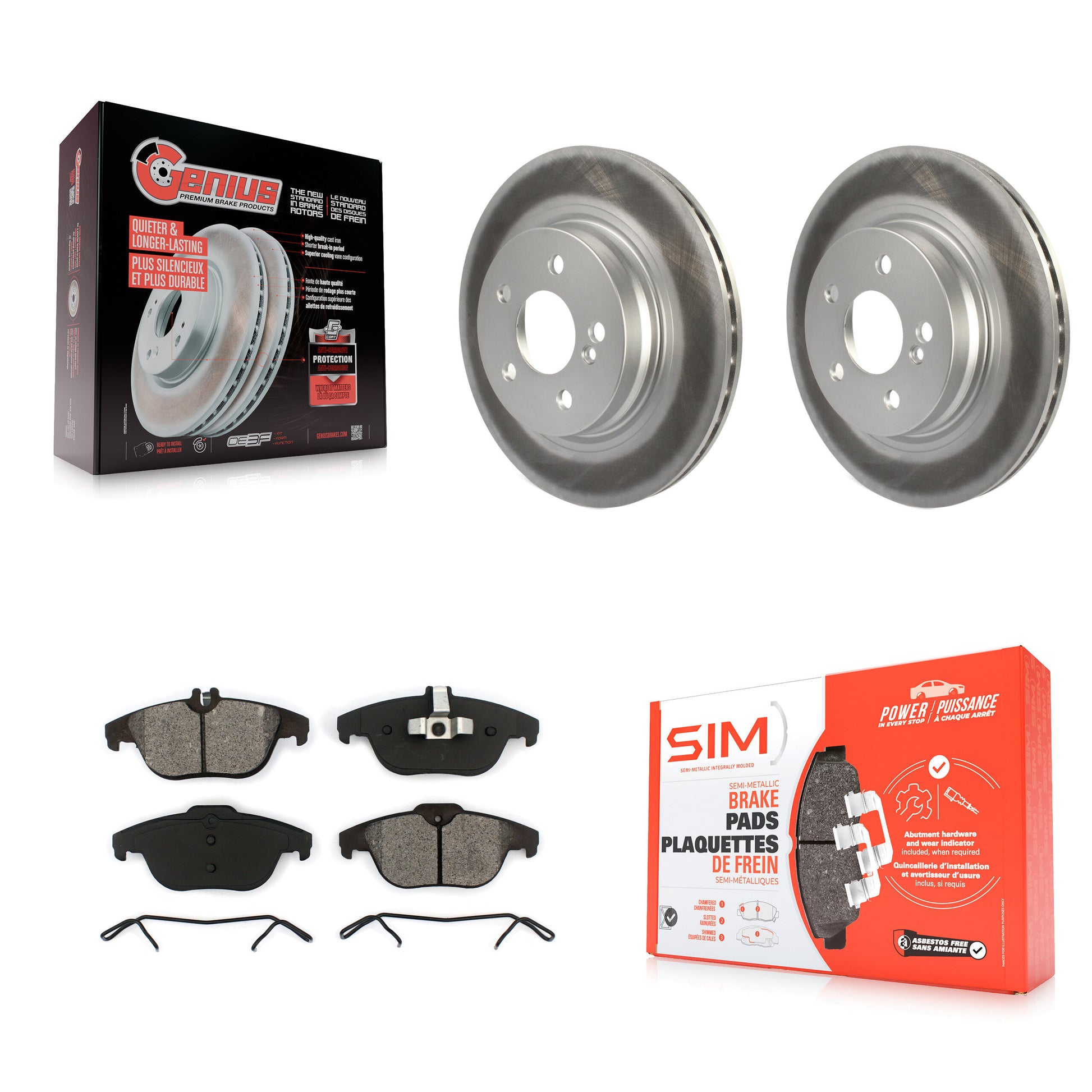 Transit Auto KGS-101479 Disc Brake Kit for 2008-2016 Mercedes-Benz C300, Mercedes-Benz C250 and More - Rear