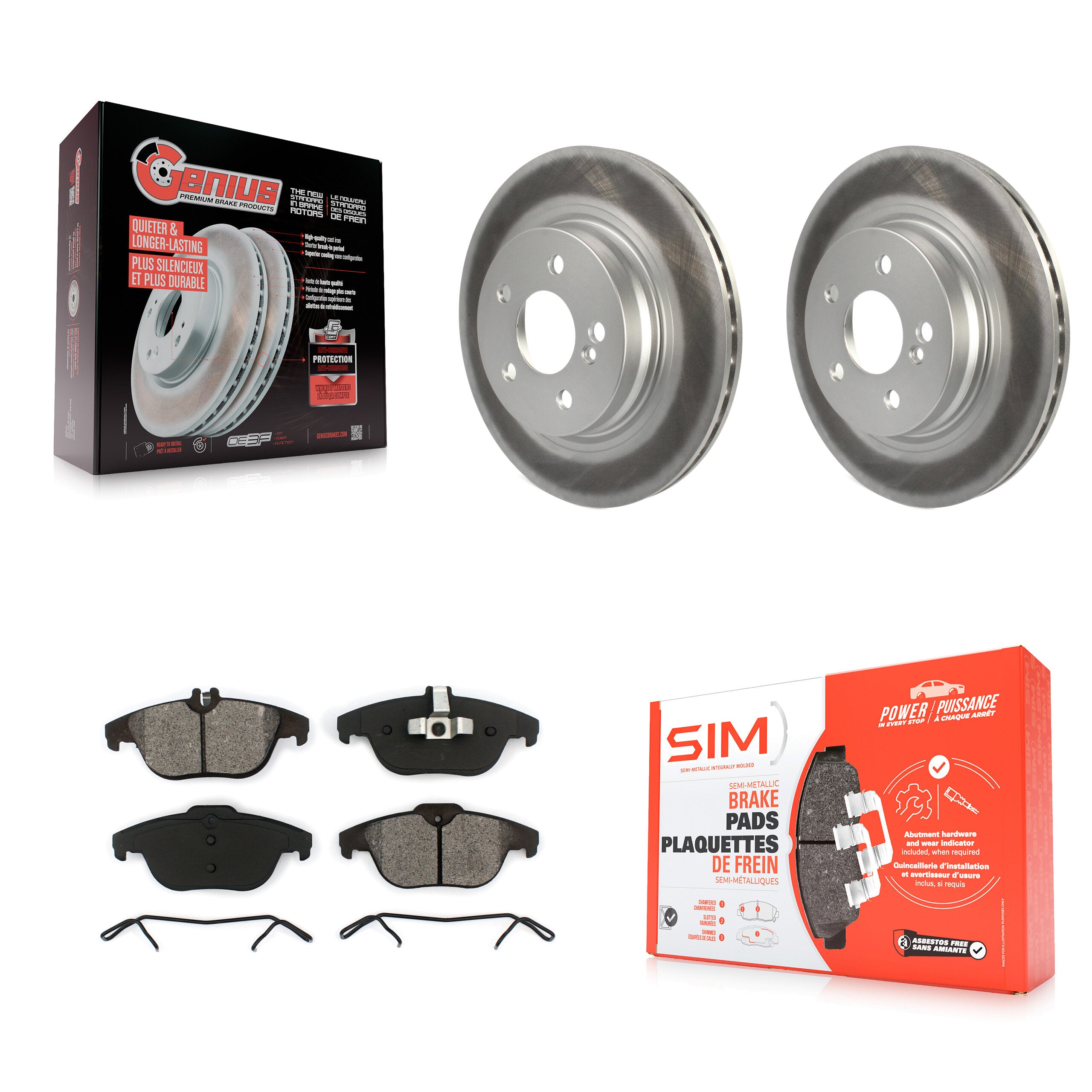 Transit Auto KGS-101479 Disc Brake Kit for 2008-2016 Mercedes-Benz C300, Mercedes-Benz C250 and More - Rear