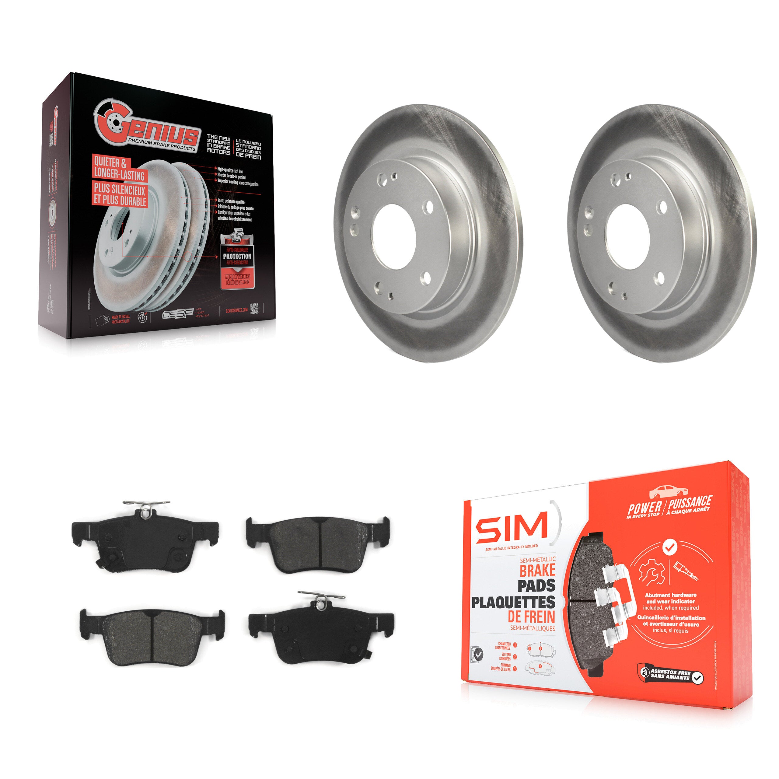 Transit Auto KGS-101490 Disc Brake Kit for 2016-2024 Honda Civic - Rear