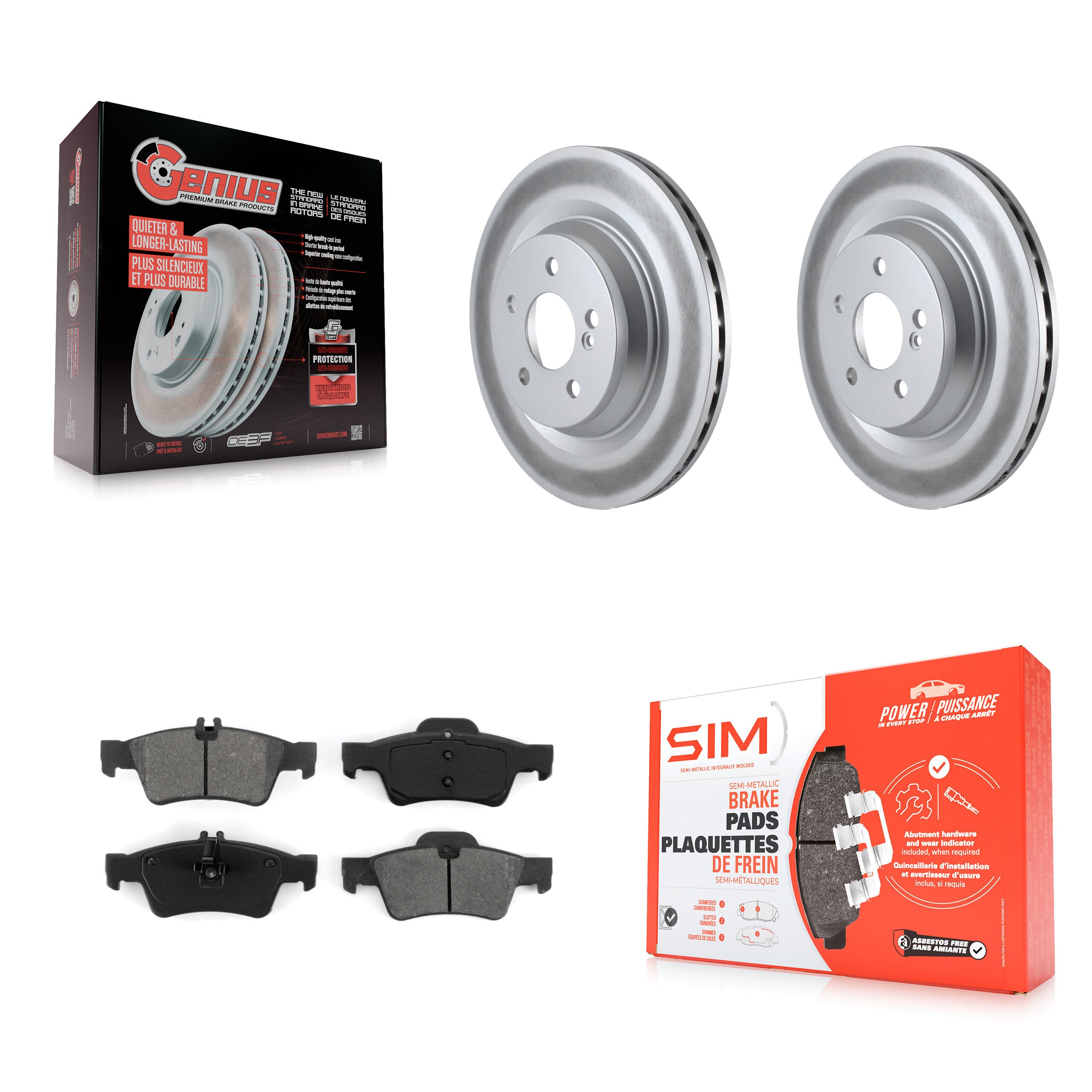 Transit Auto KGS-101493 Disc Brake Kit for 2007-2014 Mercedes-Benz S350, Mercedes-Benz S550 and More - Rear
