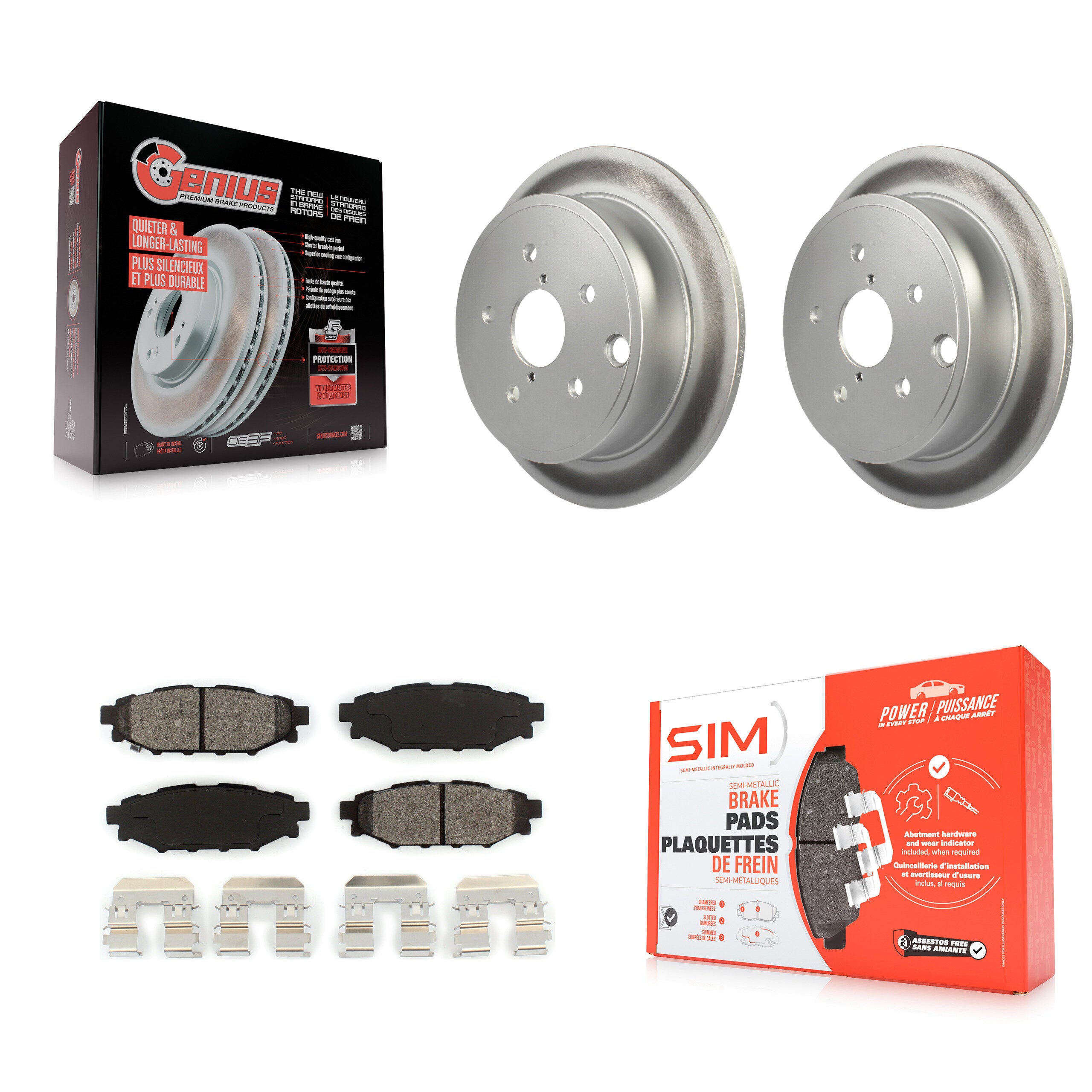 Transit Auto KGS-101578 Disc Brake Kit for 2015-2019 Subaru WRX - Rear
