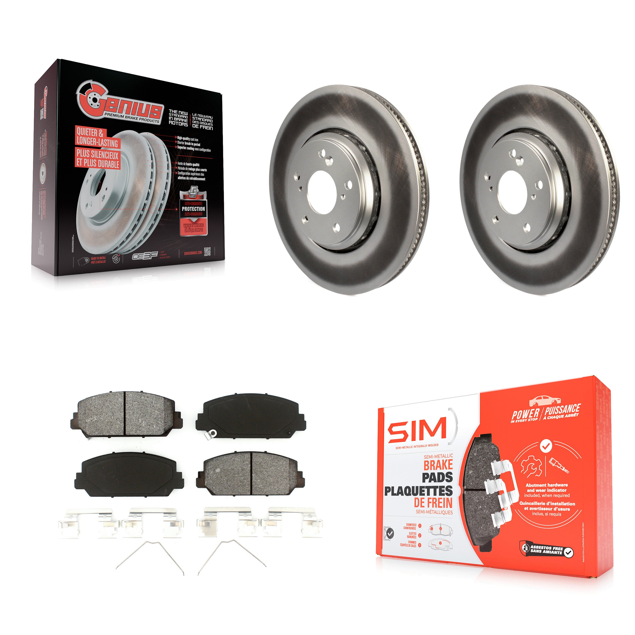 Transit Auto KGS-101592 Disc Brake Kit for 2016-2022 Acura ILX, Honda Accord, Honda Civic - Front