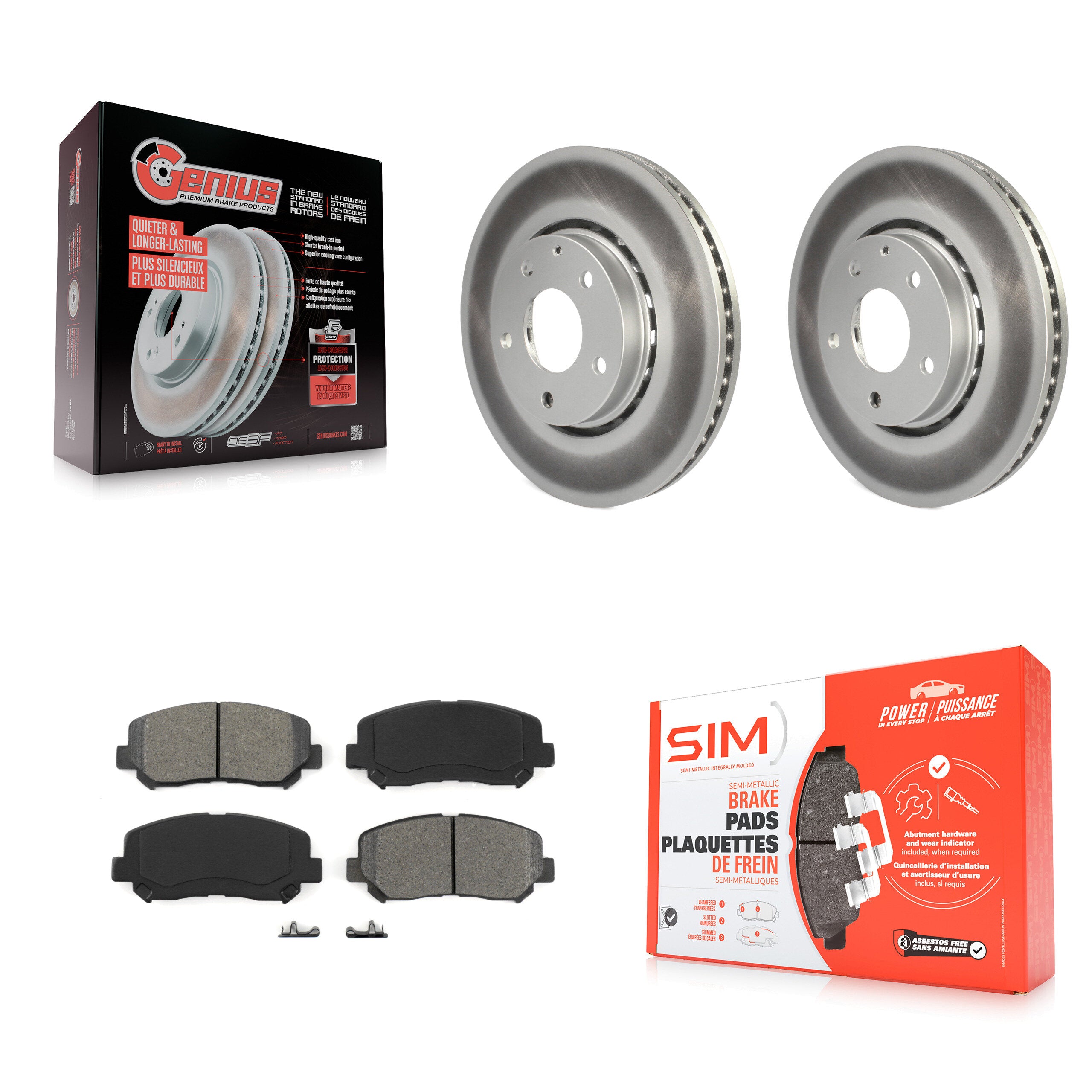 Transit Auto KGS-101593 Disc Brake Kit for 2016-2024 Mazda CX-5 - Front