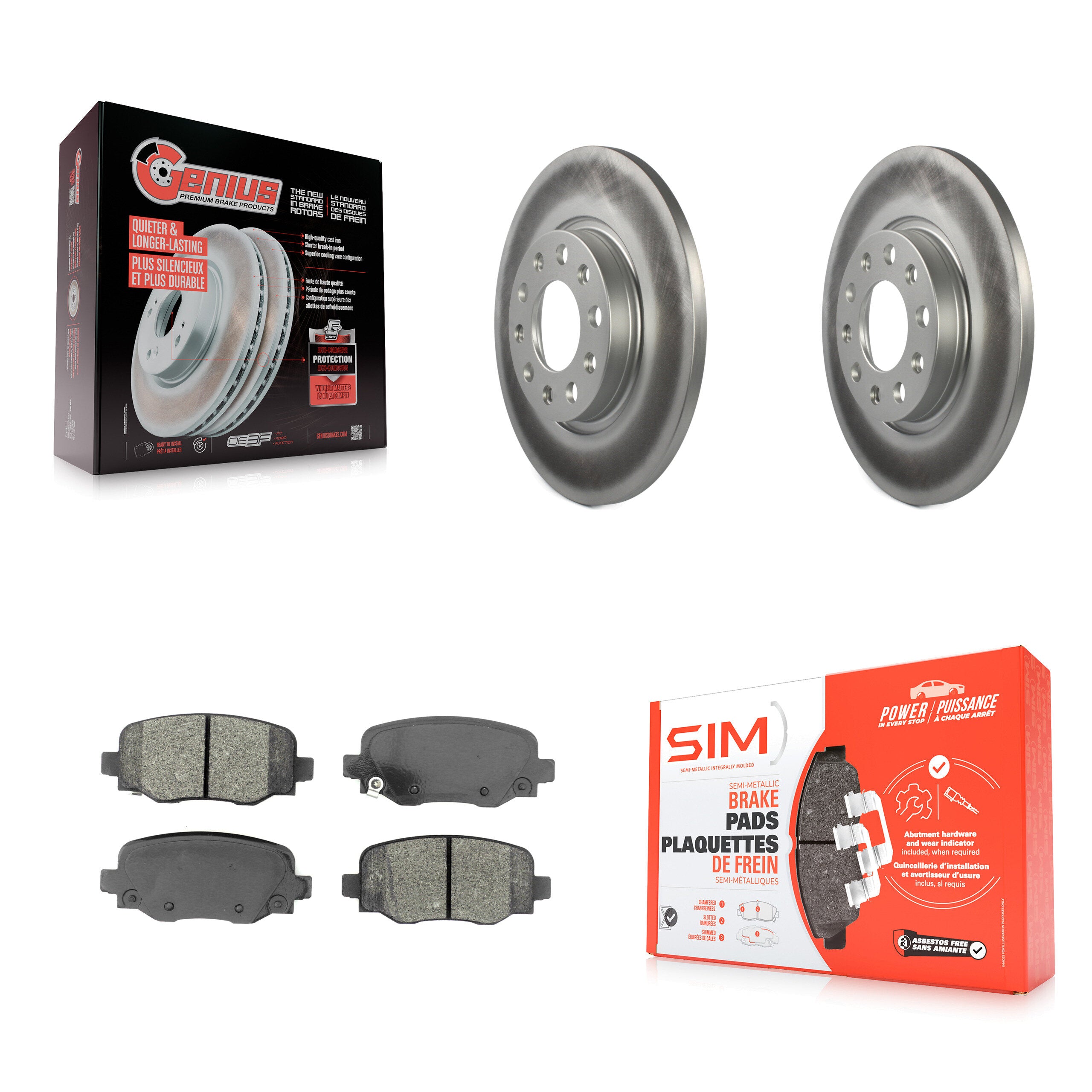Transit Auto KGS-101681 Disc Brake Kit for 2014-2022 Chrysler 200, Jeep Cherokee - Rear