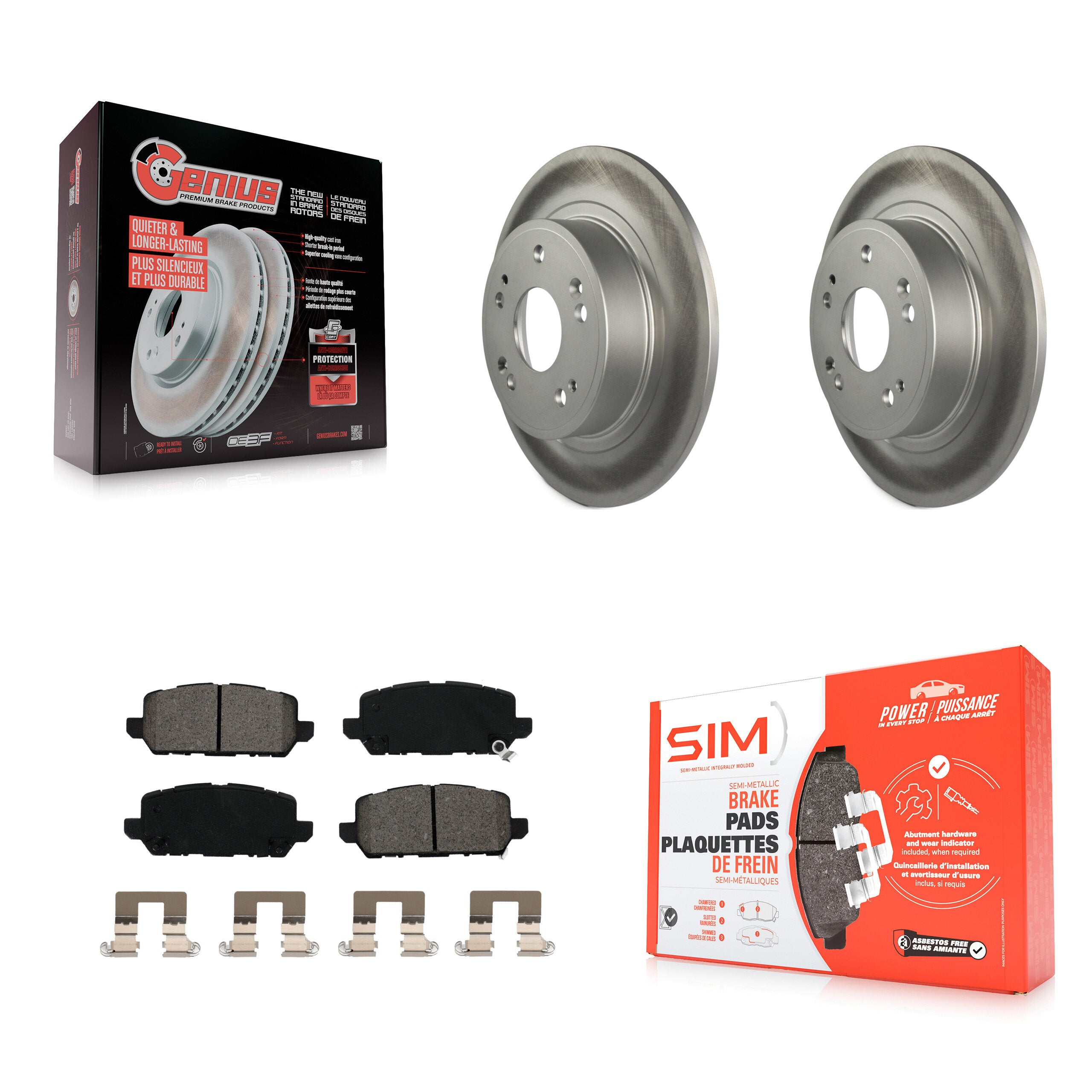 Transit Auto KGS-101683 Disc Brake Kit for 2016-2022 Honda HR-V - Rear