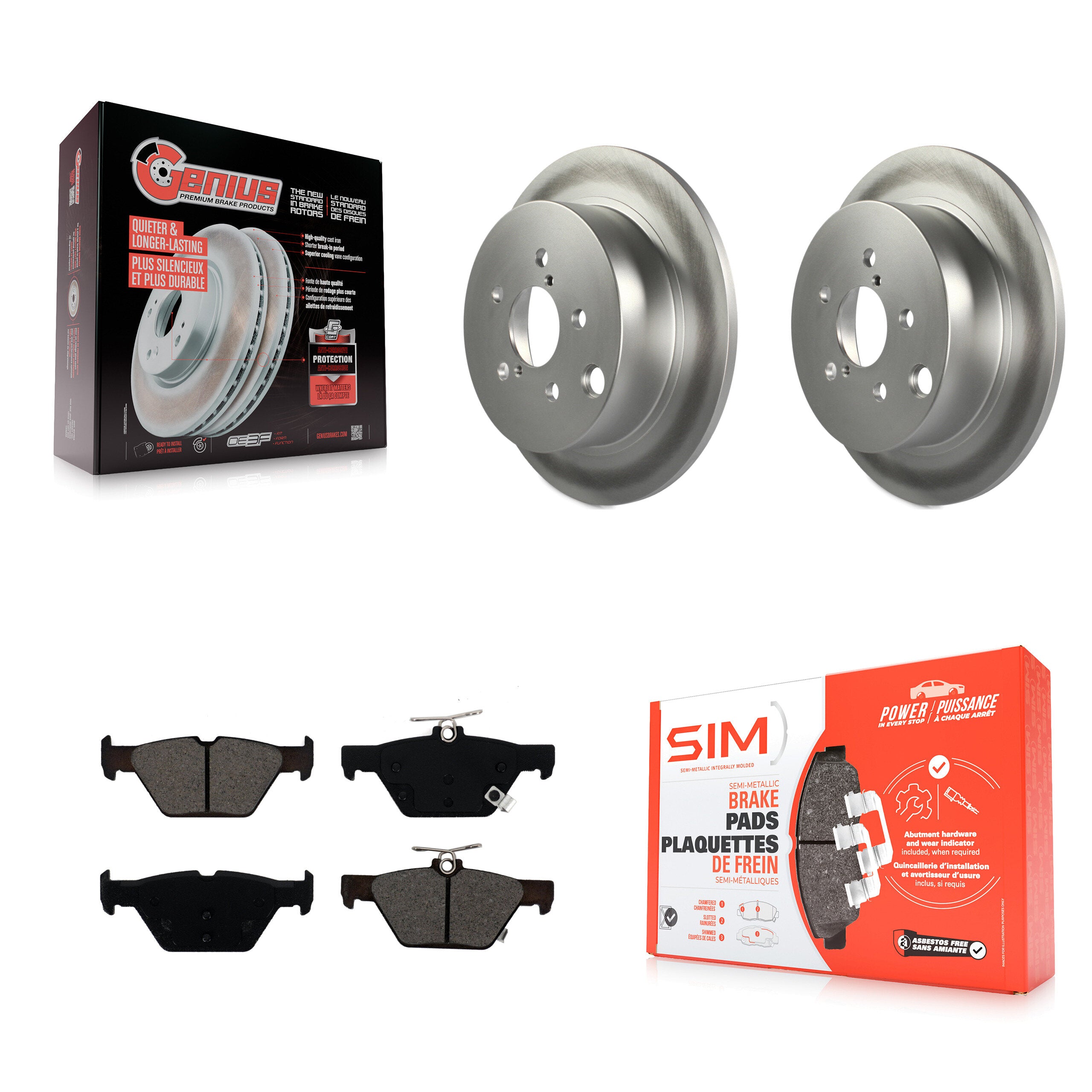 Transit Auto KGS-101688 Disc Brake Kit for 2019-2020 Subaru Crosstrek - Rear
