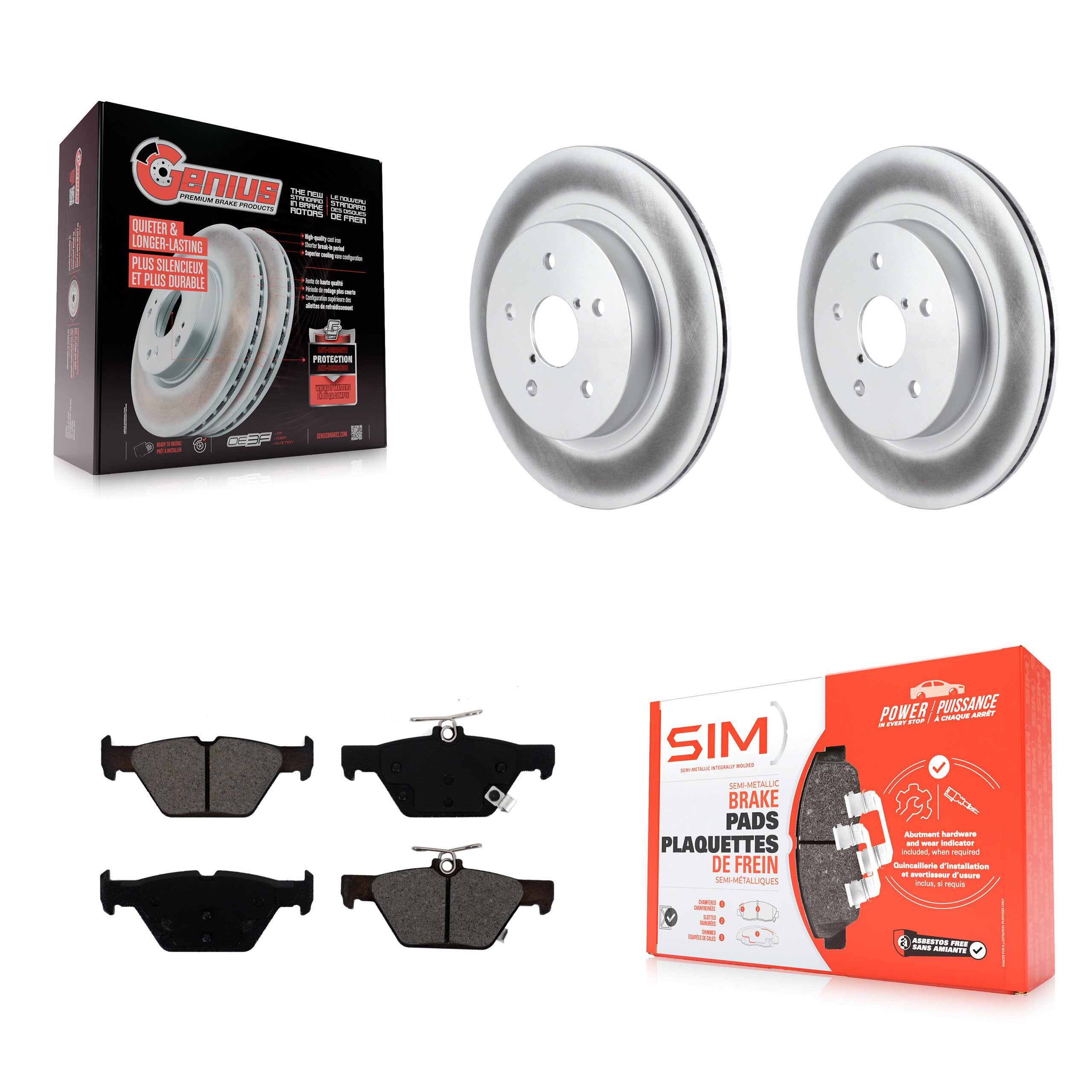 Transit Auto KGS-101696 Disc Brake Kit for 2015-2024 Subaru WRX, Subaru Legacy, Subaru Outback - Rear