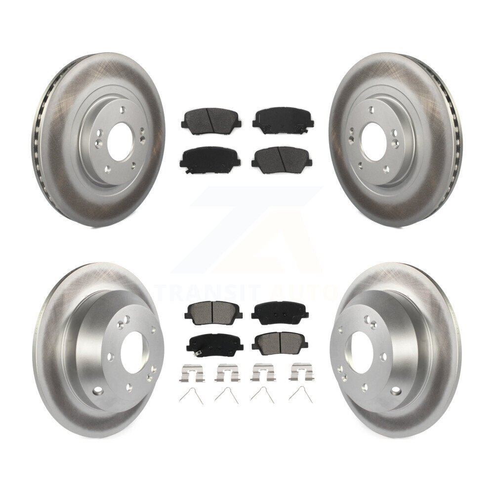 Transit Auto KGS-101730 Disc Brake Kit for 2016-2020 Hyundai Santa Fe Sport, Kia Sorento - Front and Rear