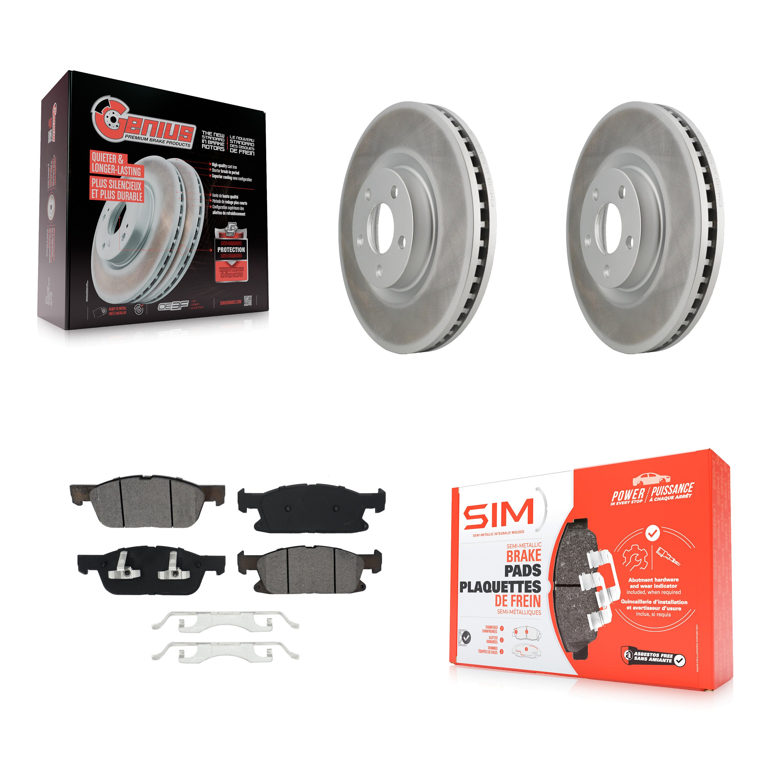 Transit Auto KGS-101763 Disc Brake Kit for 2015-2024 Ford Edge - Front