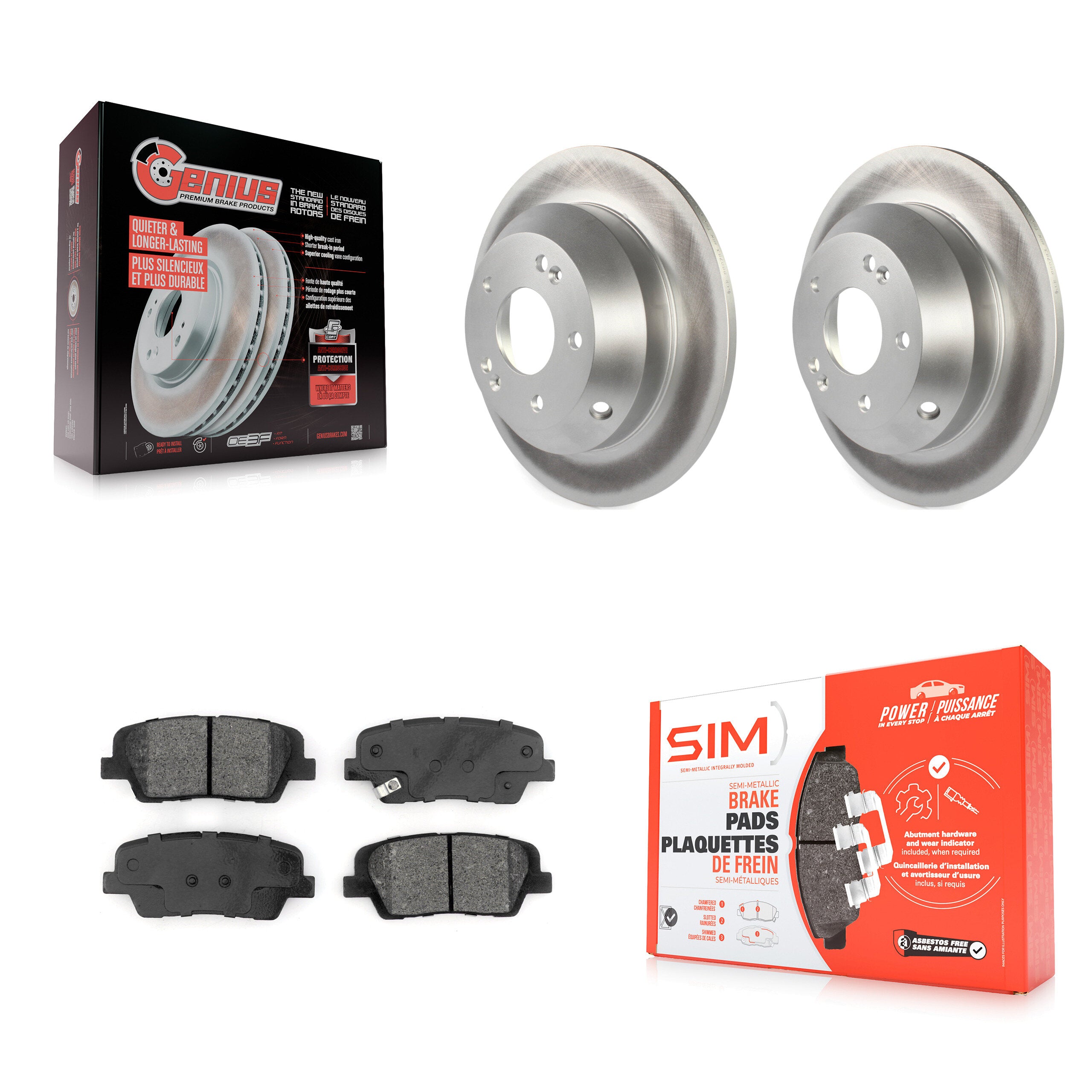 Transit Auto KGS-101781 Disc Brake Kit for 2014-2015 Kia Sorento - Rear