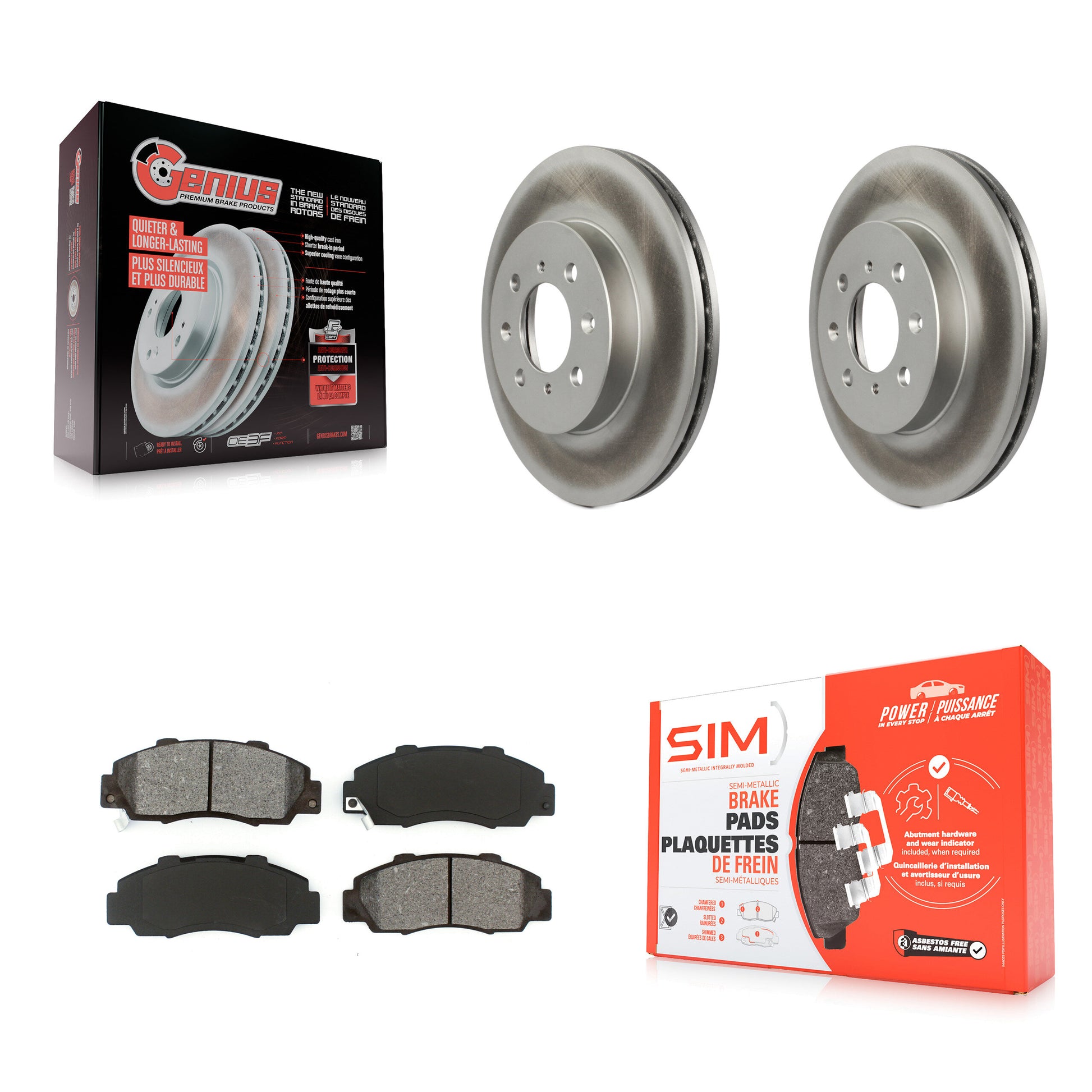 Transit Auto KGS-101789 Disc Brake Kit for 1992-1993 Acura Integra - Front