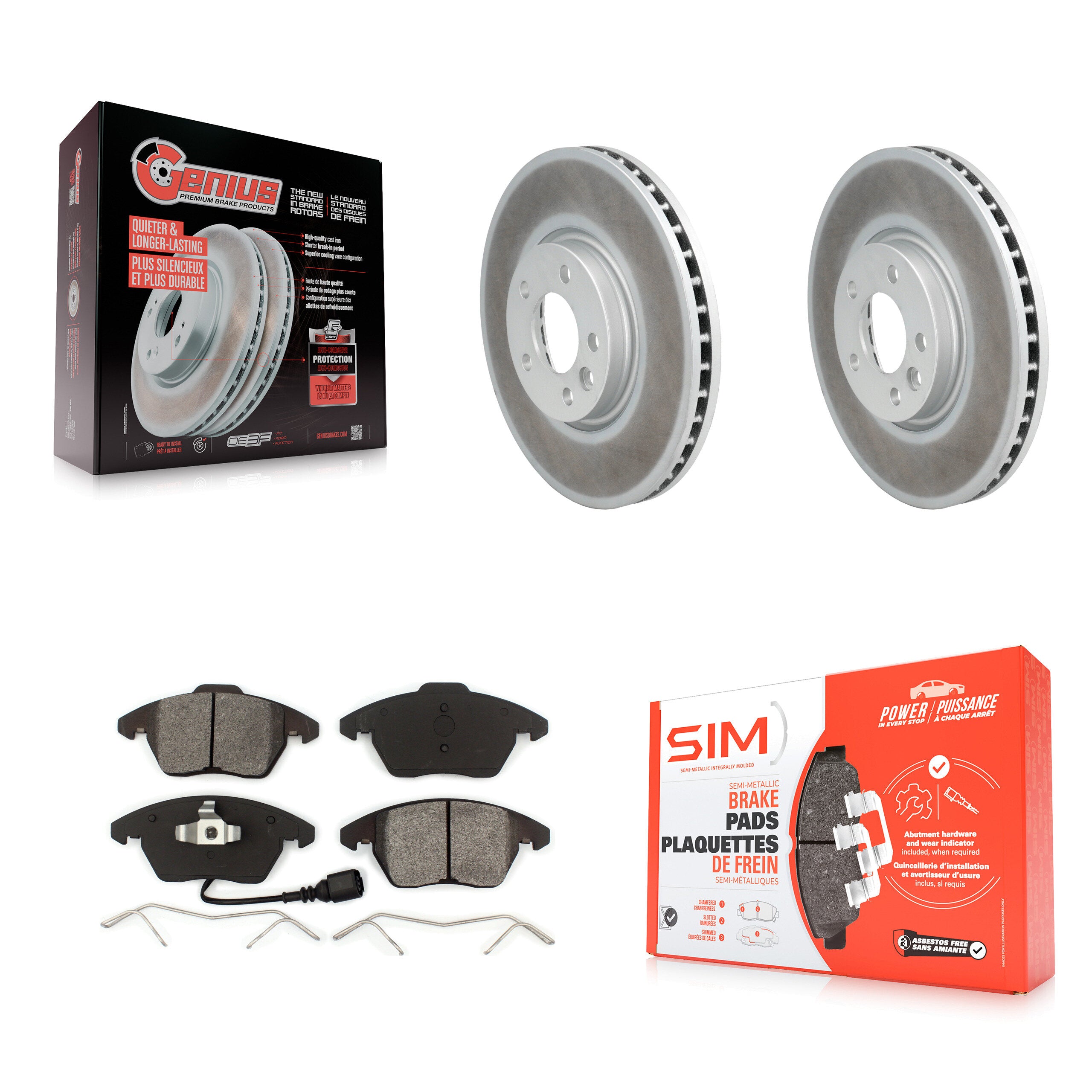 Transit Auto KGS-101796 Disc Brake Kit for 2009-2012 Volkswagen CC - Front