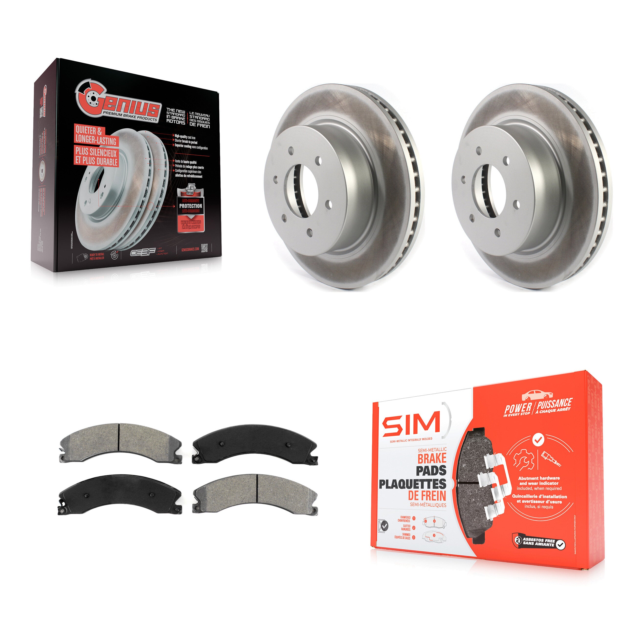 Transit Auto KGS-101801 Disc Brake Kit for 2016-2024 Nissan TITAN XD - Front