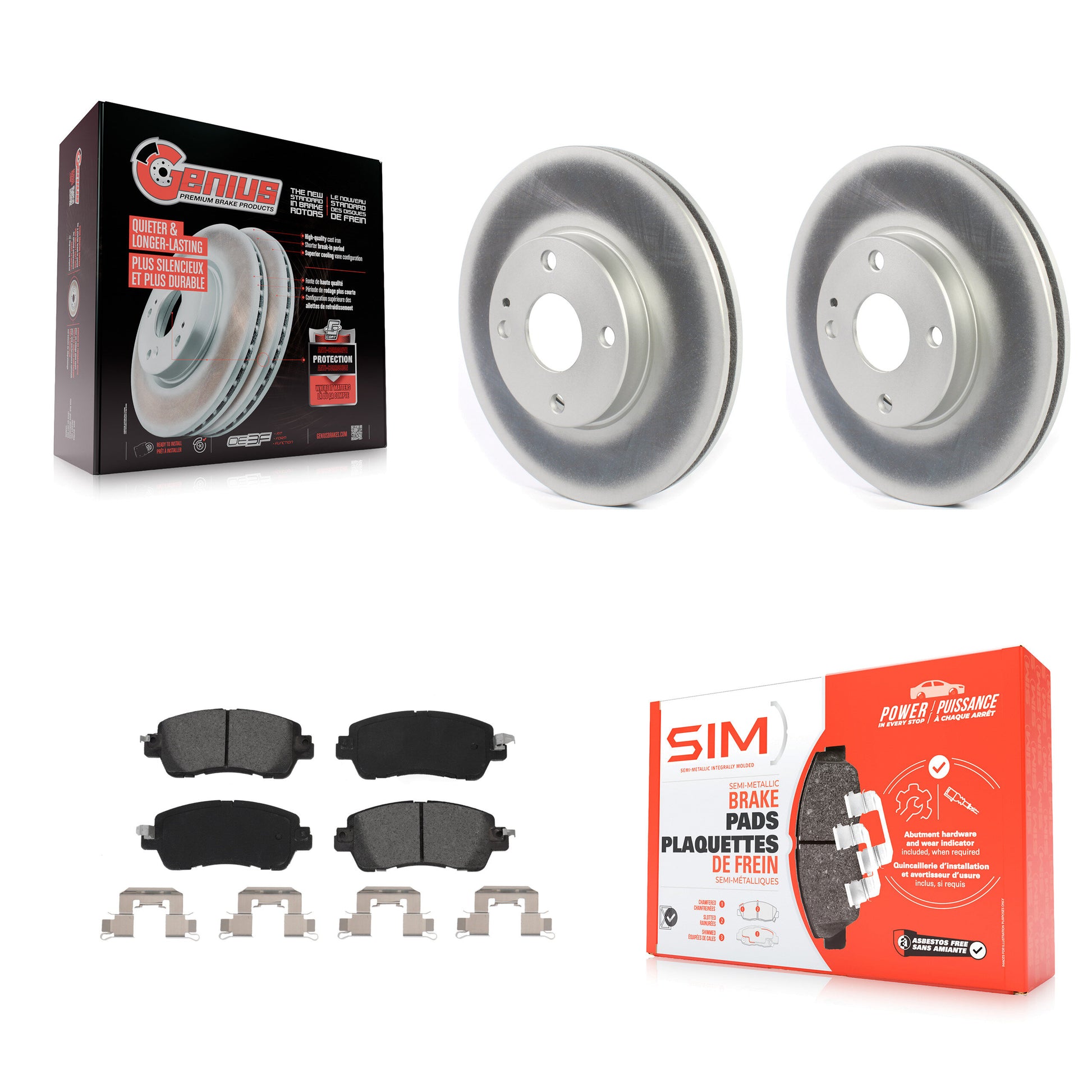 Transit Auto KGS-101802 Disc Brake Kit for 2016-2020 Toyota Yaris, Toyota Yaris iA, Scion iA - Front