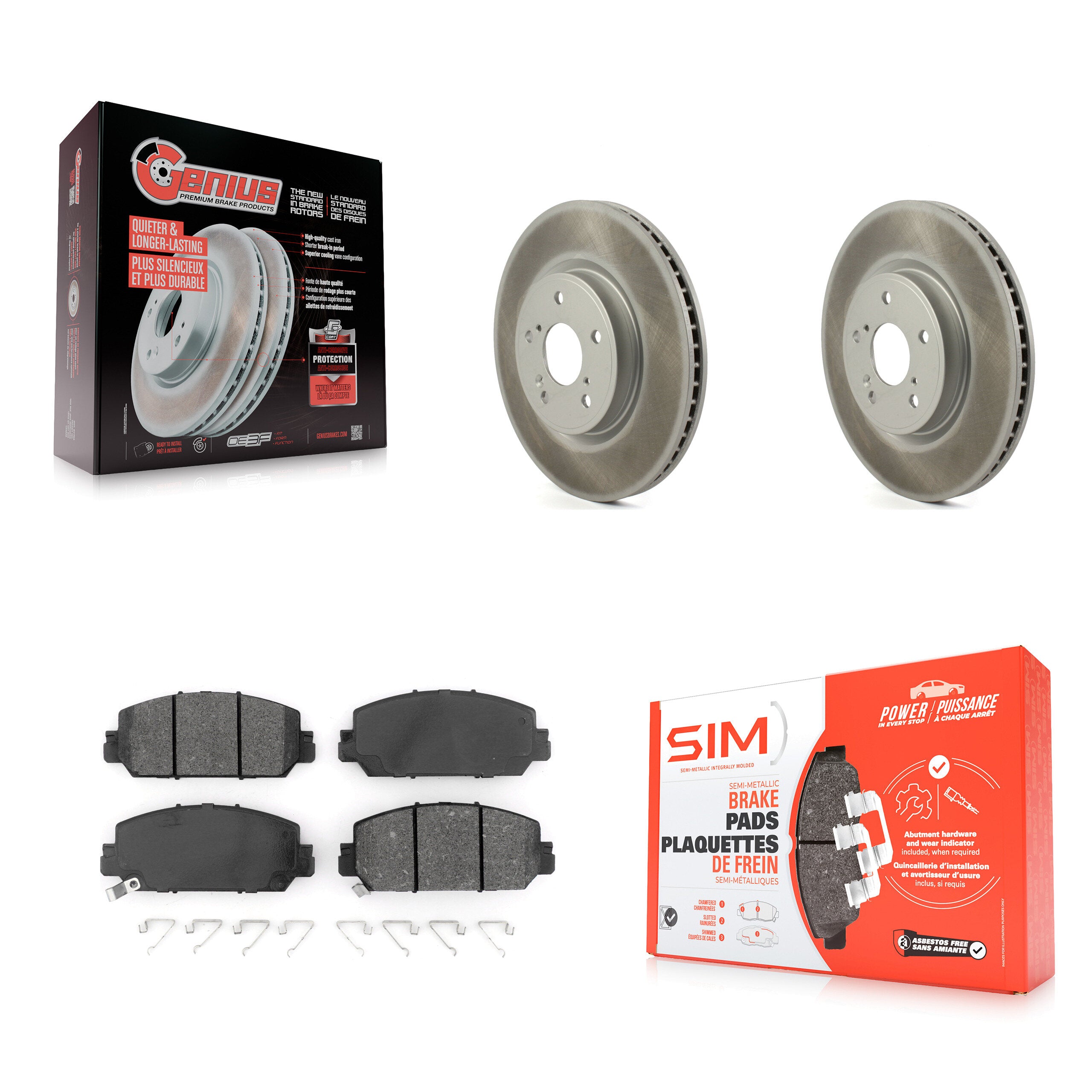 Transit Auto KGS-101807 Disc Brake Kit for 2017-2023 Honda HR-V, Honda CR-V - Front
