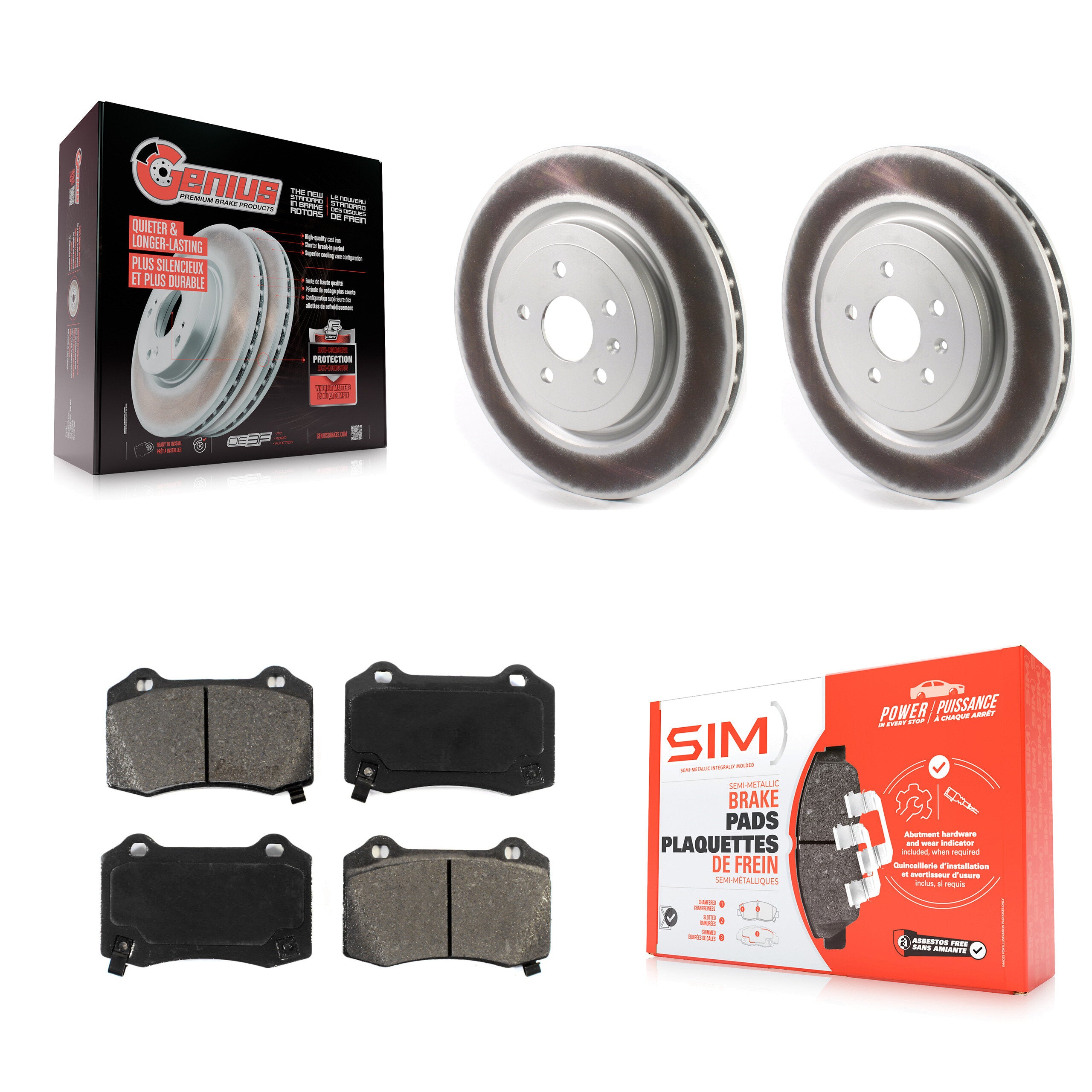 Transit Auto KGS-101860 Disc Brake Kit for 2009-2024 Chevrolet Camaro, Cadillac CTS - Rear