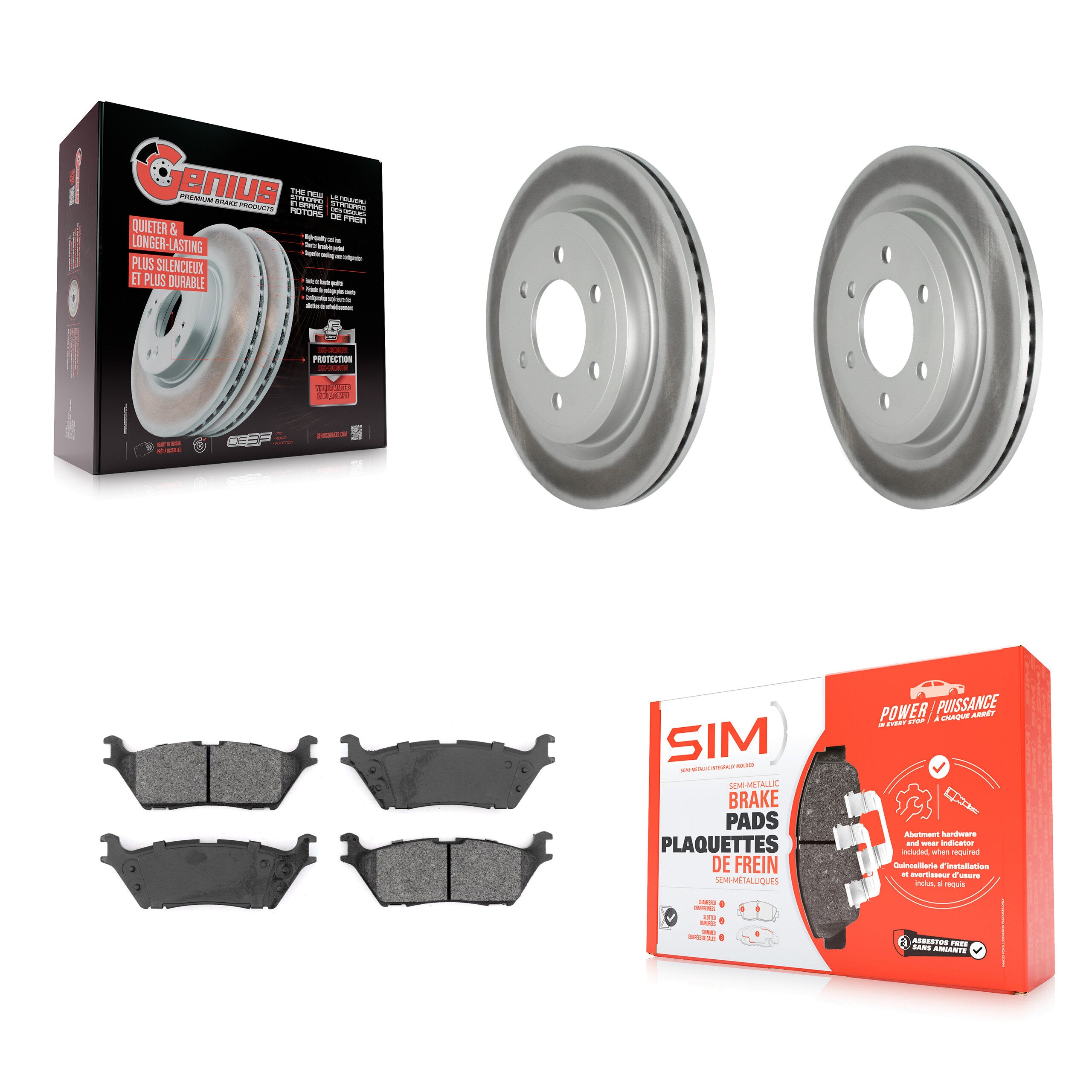 Transit Auto KGS-101863 Disc Brake Kit for 2018-2021 Ford Expedition, Ford F-150, Lincoln Navigator - Rear