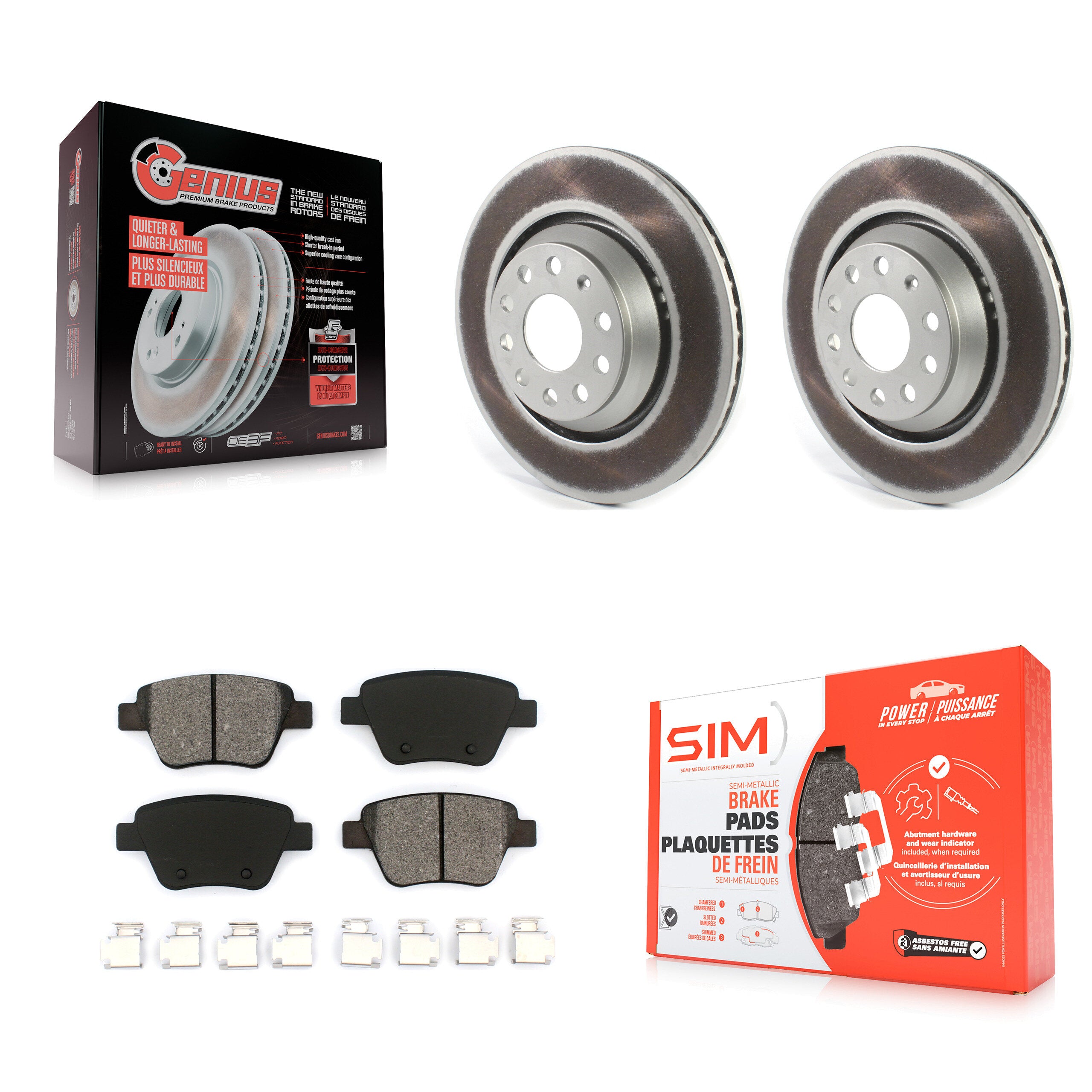 Transit Auto KGS-101867 Disc Brake Kit for 2011-2013 Volkswagen GTI, Audi A3 Quattro - Rear