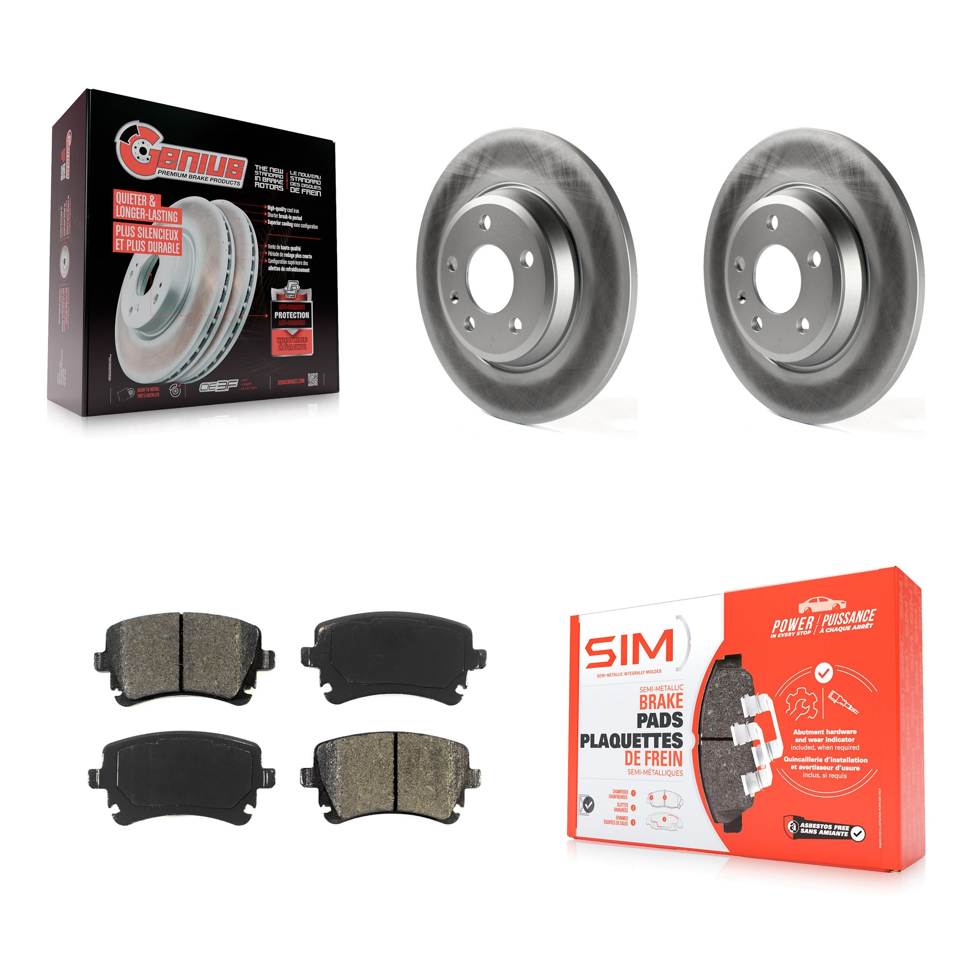 Transit Auto KGS-101870 Disc Brake Kit for 2013-2016 Audi Q5, Audi A4 allroad - Rear