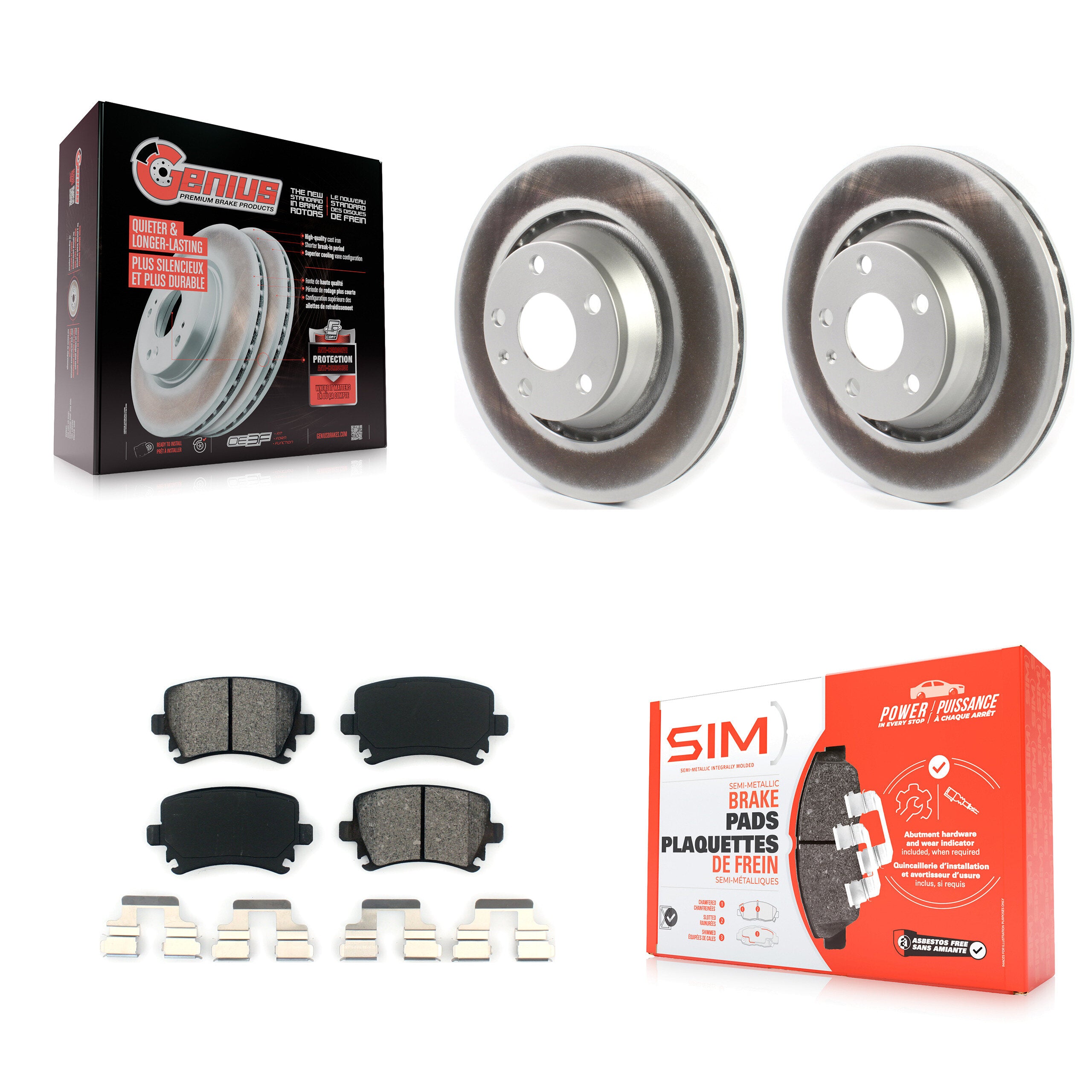 Transit Auto KGS-101871 Disc Brake Kit for 2008-2015 Audi TT Quattro, Audi TT RS Quattro and More - Rear