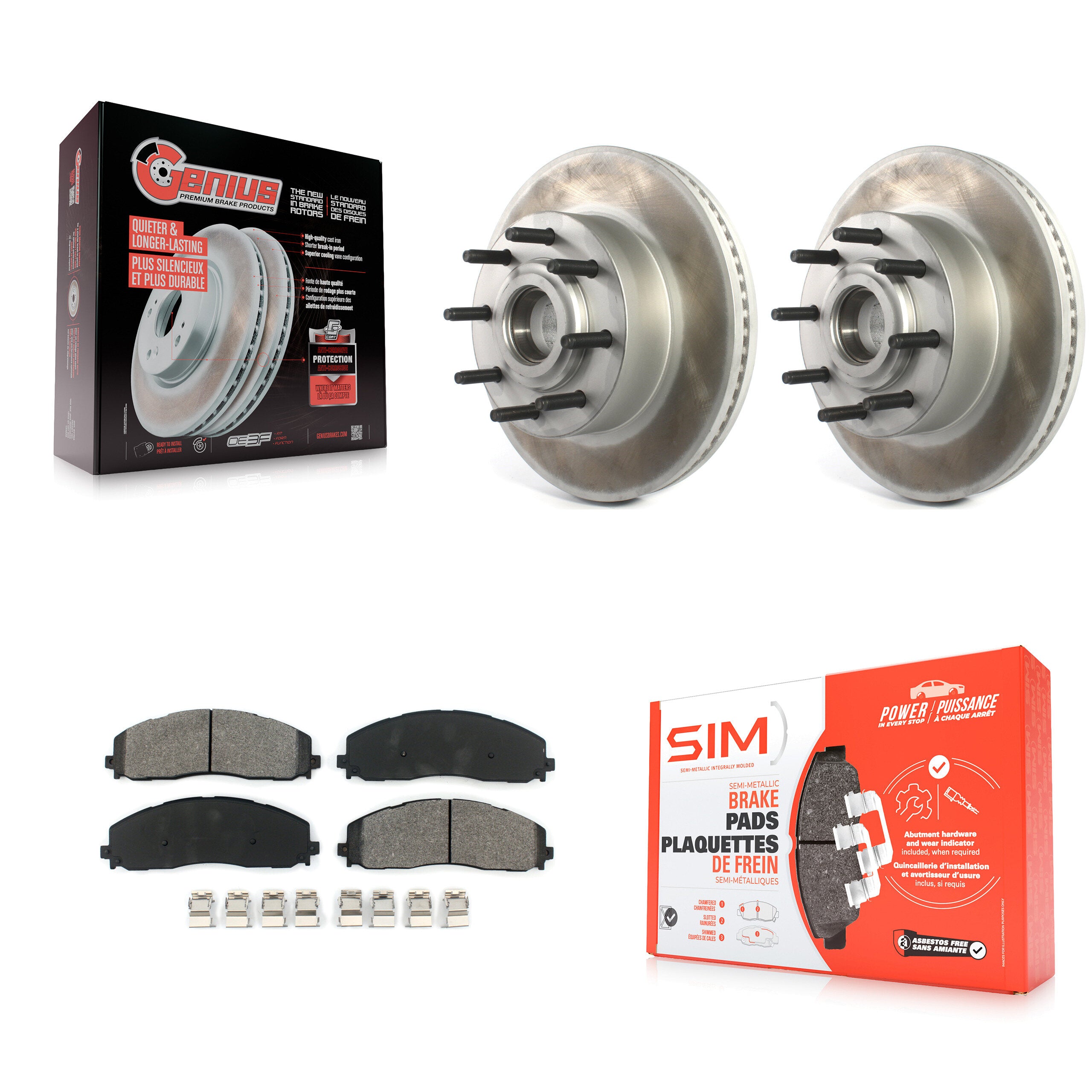 Transit Auto KGS-101879 Disc Brake Kit for 2013-2023 Ford F-250 Super Duty, Ford F-350 Super Duty - Front