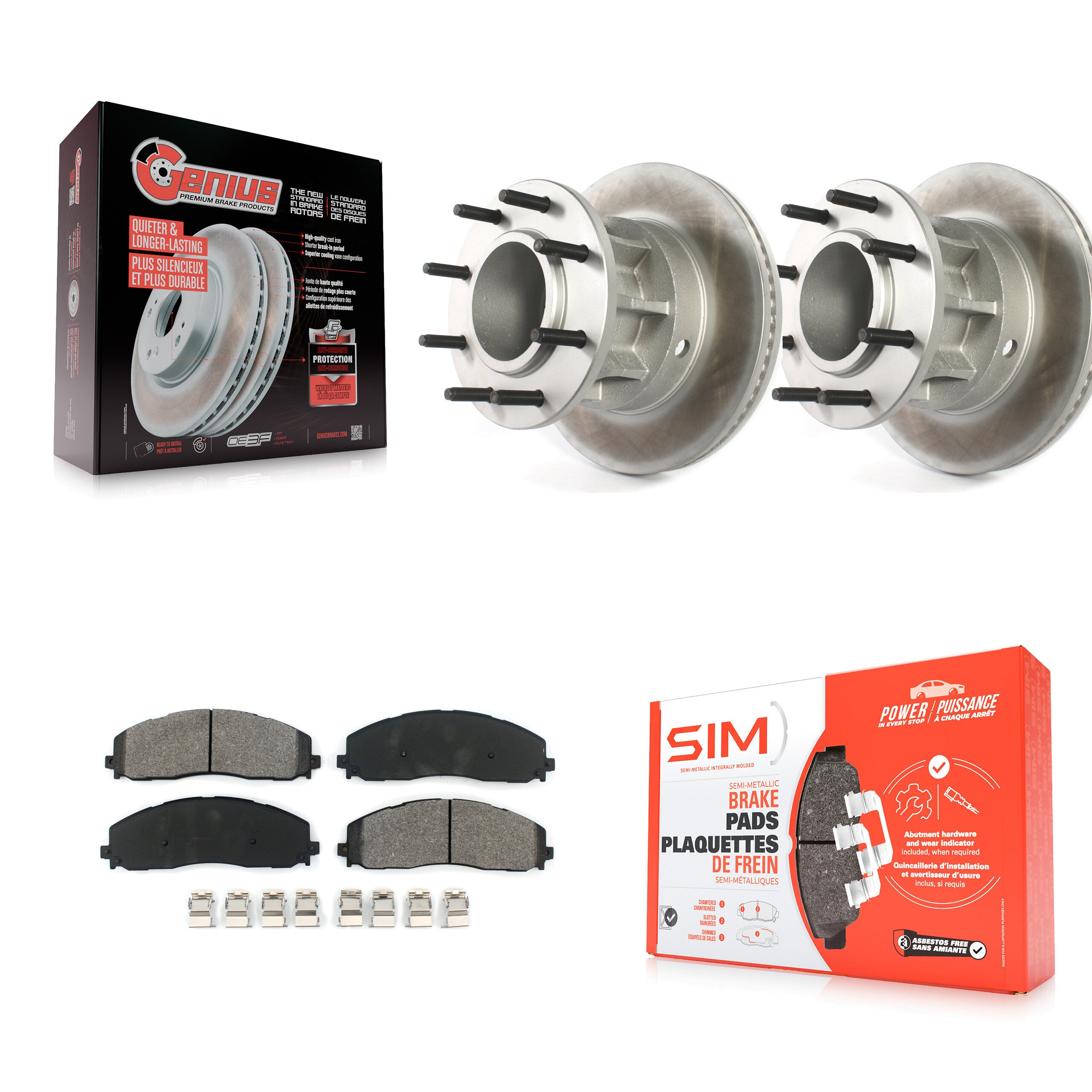 Transit Auto KGS-101880 Disc Brake Kit for 2013-2022 Ford F-250 Super Duty, Ford F-350 Super Duty - Front