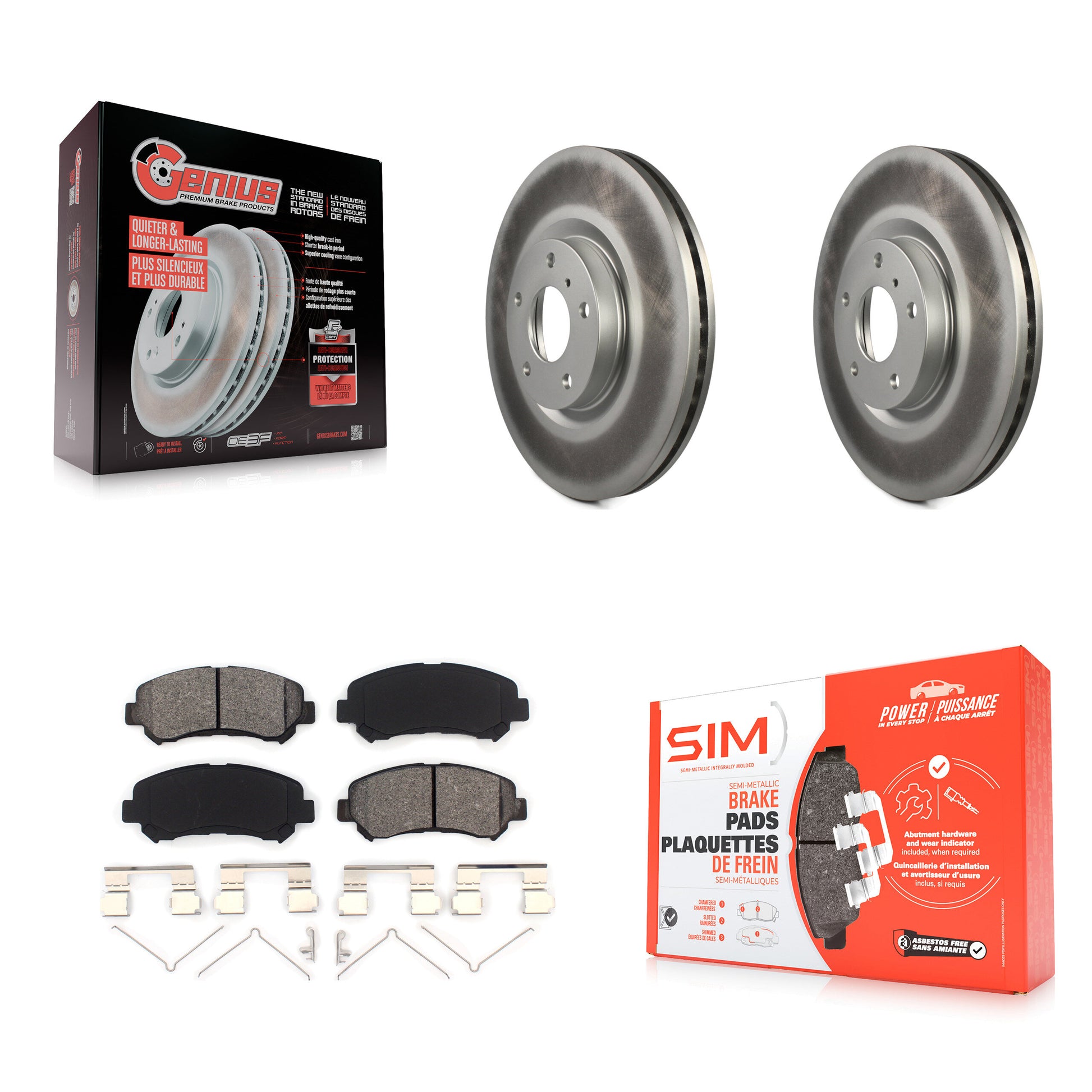Transit Auto KGS-101884 Disc Brake Kit for 2009-2022 Nissan Maxima - Front