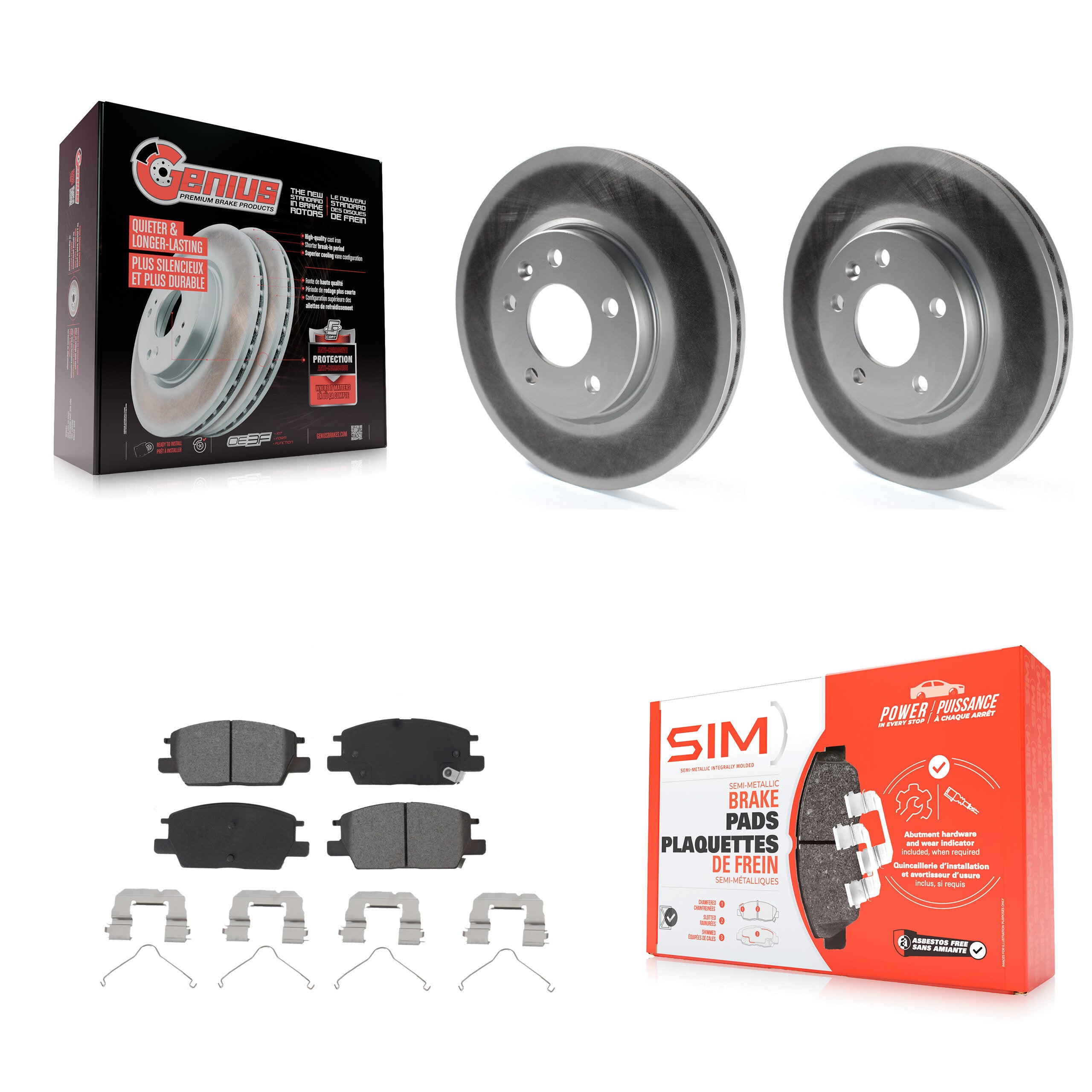 Transit Auto KGS-101907 Disc Brake Kit for 2016-2020 Chevrolet Equinox, Buick Regal Sportback and More - Front