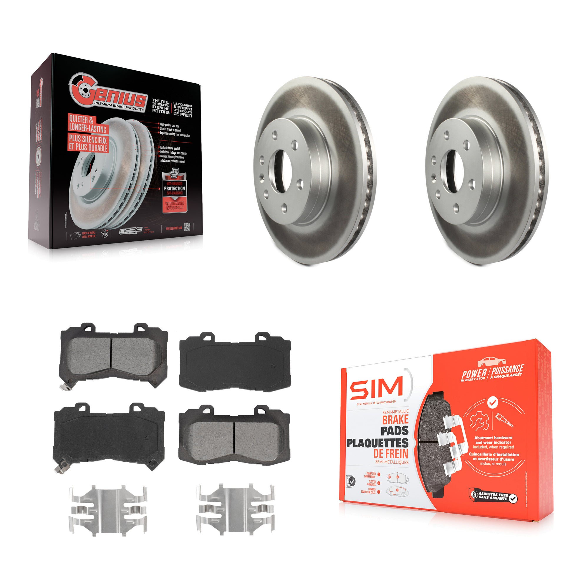 Transit Auto KGS-101908 Disc Brake Kit for 2015-2020 Chevrolet Colorado, GMC Canyon - Front