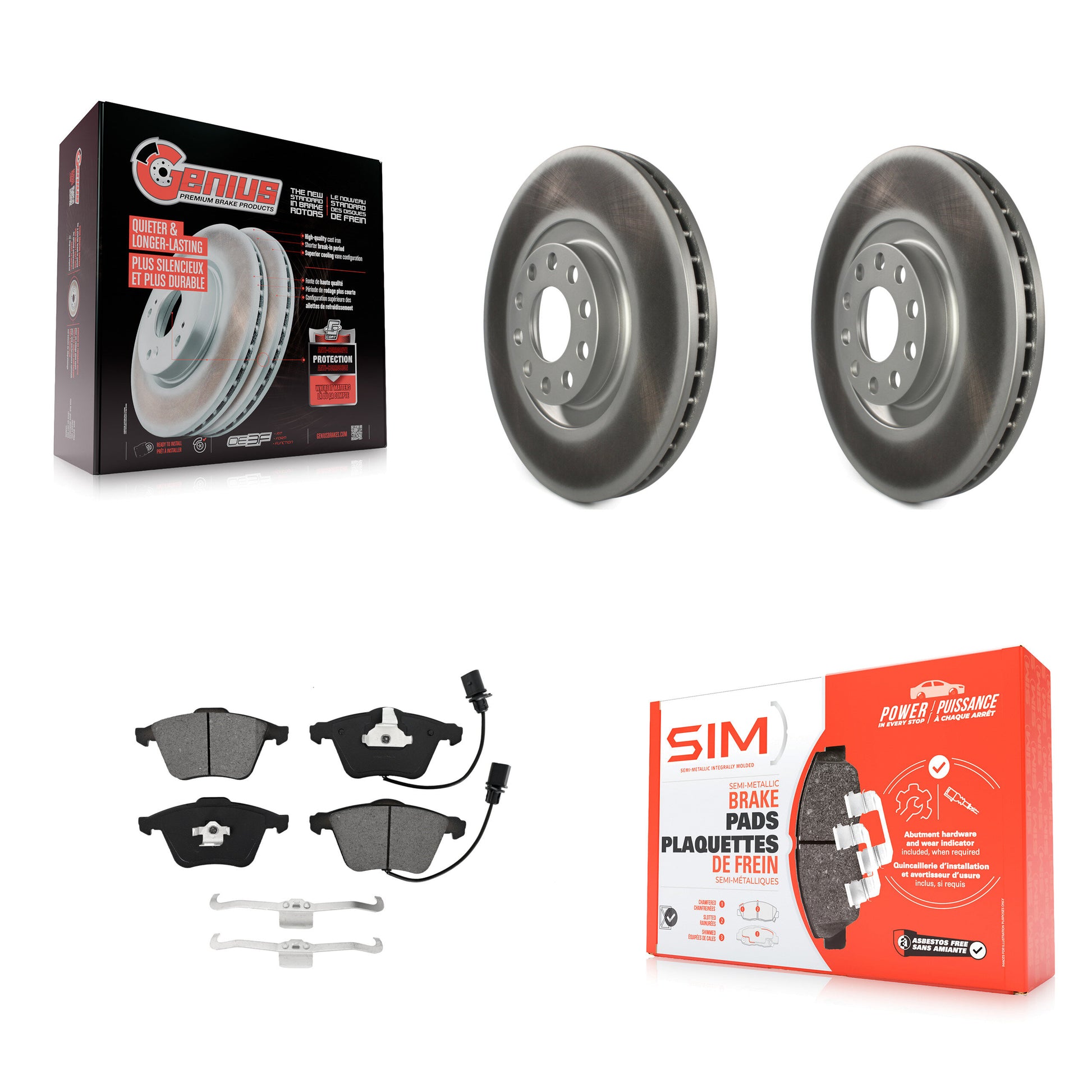 Transit Auto KGS-101913 Disc Brake Kit for 2005-2009 Audi A4, Audi A4 Quattro - Front