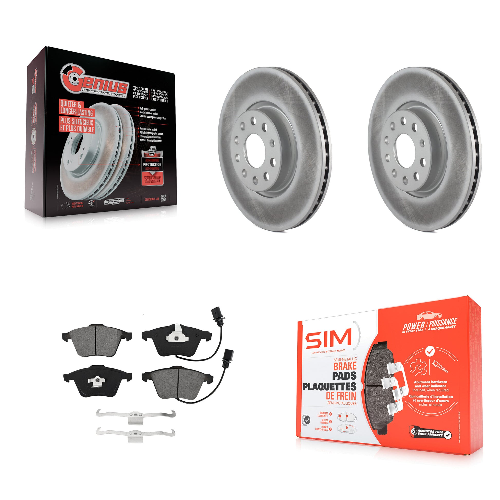 Transit Auto KGS-101915 Disc Brake Kit for 2008-2012 Volkswagen CC, Volkswagen R32 - Front