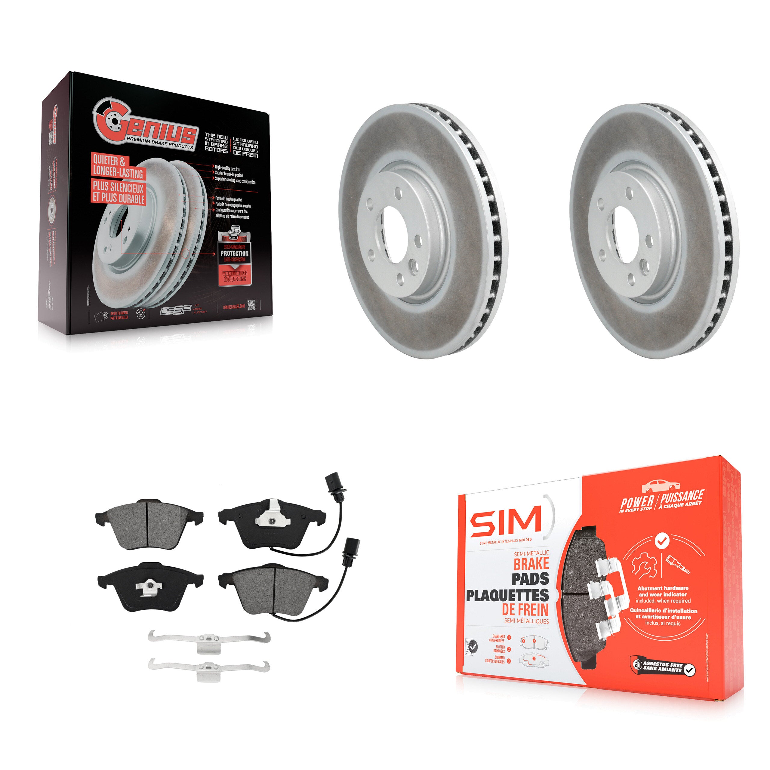 Transit Auto KGS-101926 Disc Brake Kit for 2009-2012 Volkswagen CC - Front