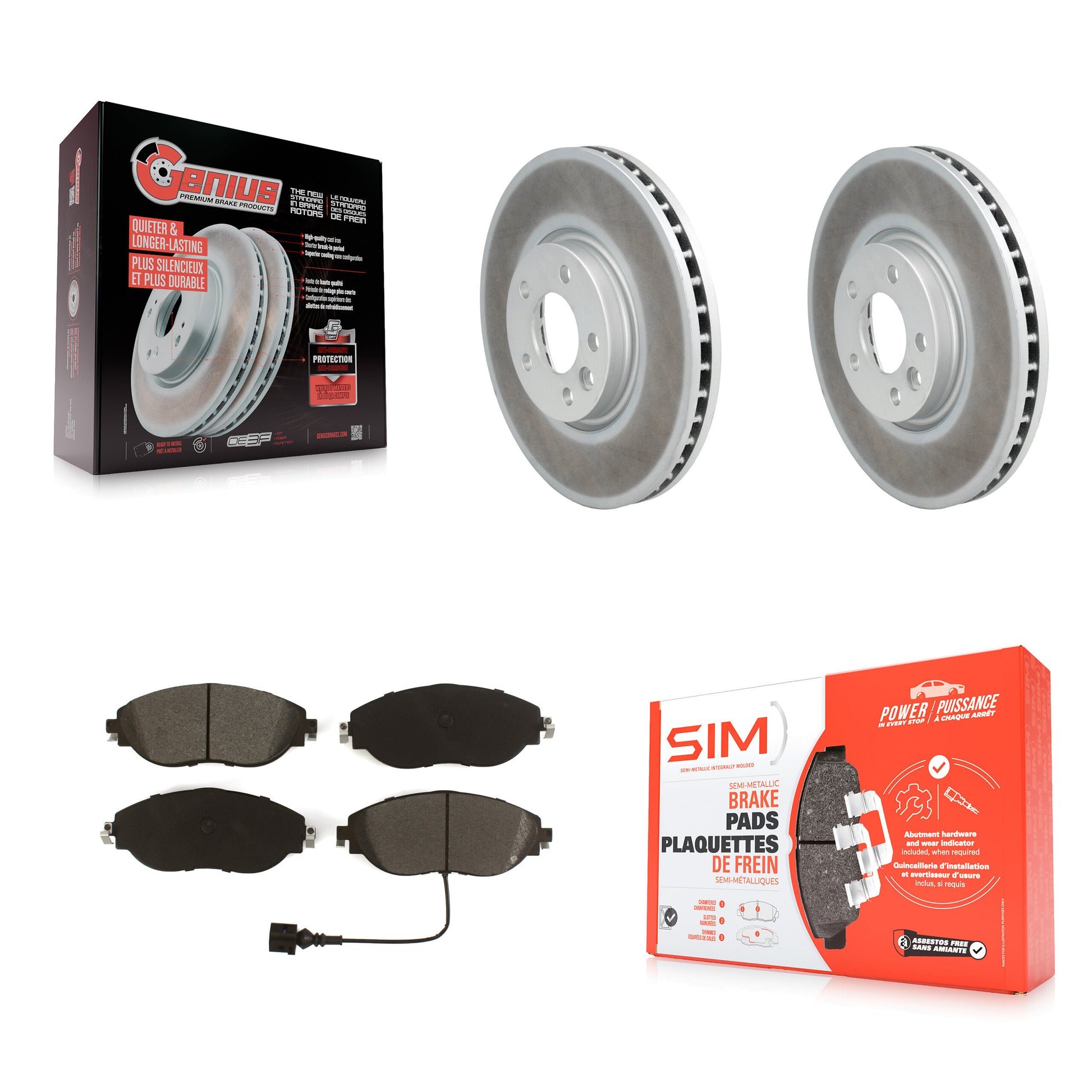 Transit Auto KGS-101927 Disc Brake Kit for 2013-2016 Volkswagen CC - Front