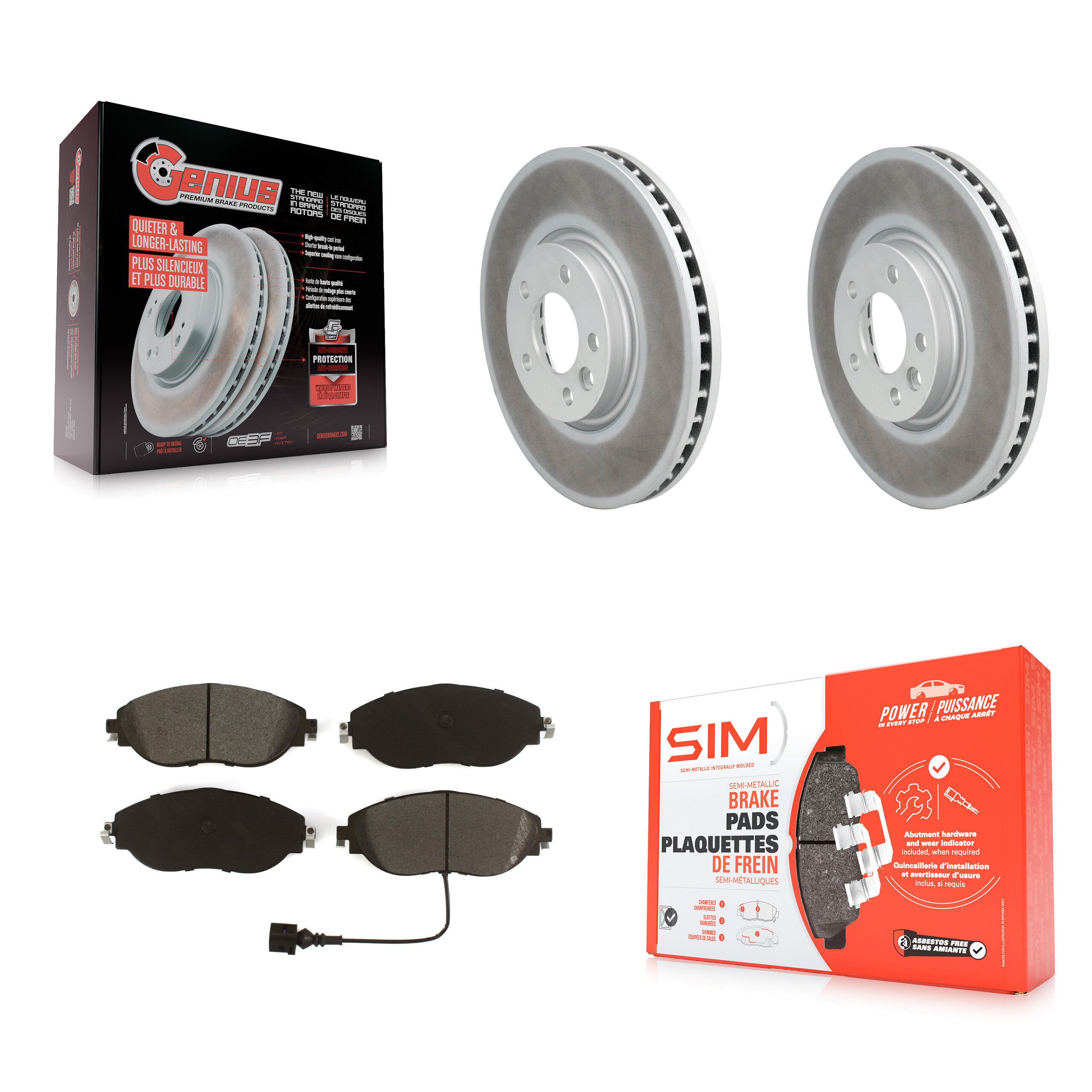 Transit Auto KGS-101927 Disc Brake Kit for 2013-2016 Volkswagen CC - Front