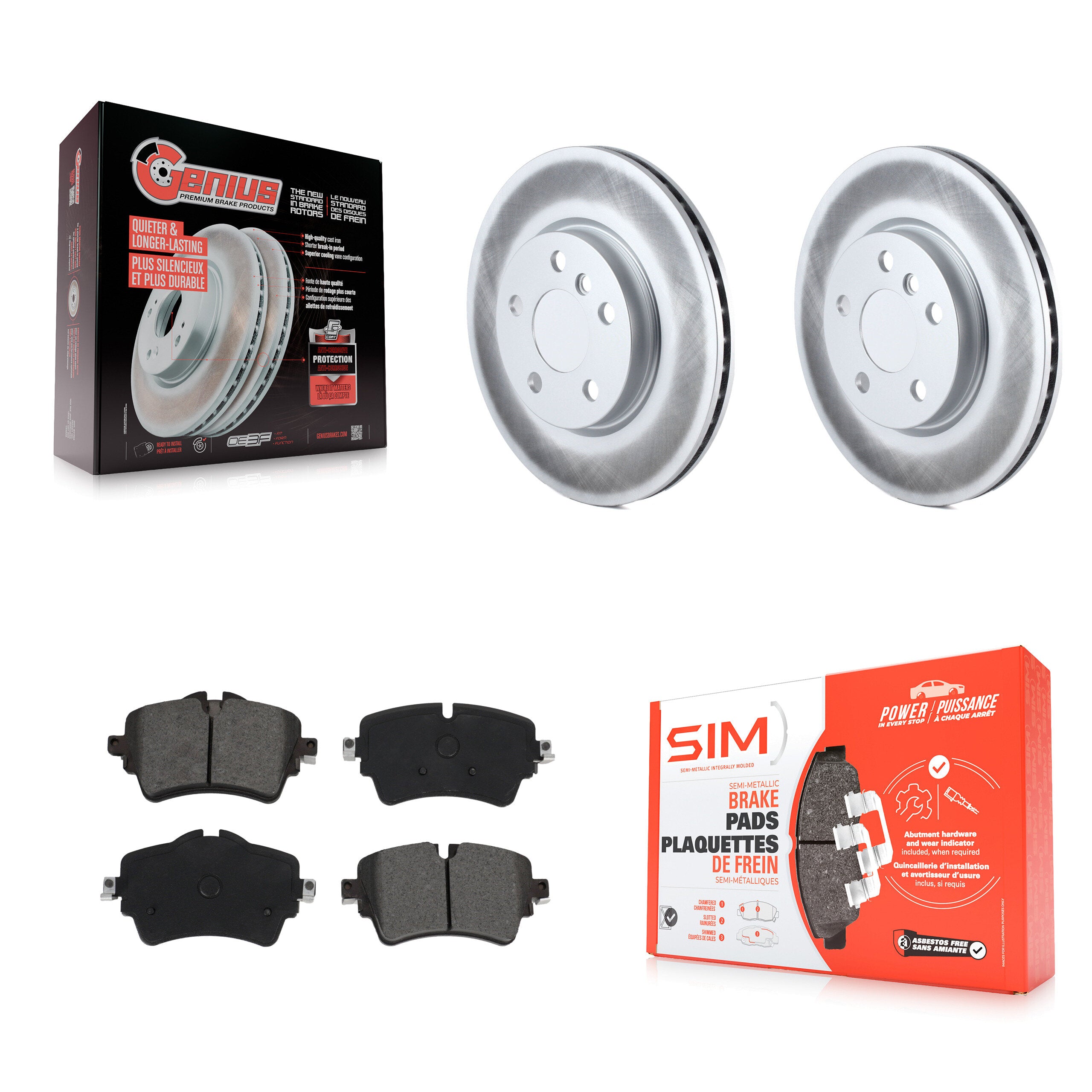 Transit Auto KGS-101931 Disc Brake Kit for 2015-2021 Mini Cooper, Mini Cooper Clubman - Front