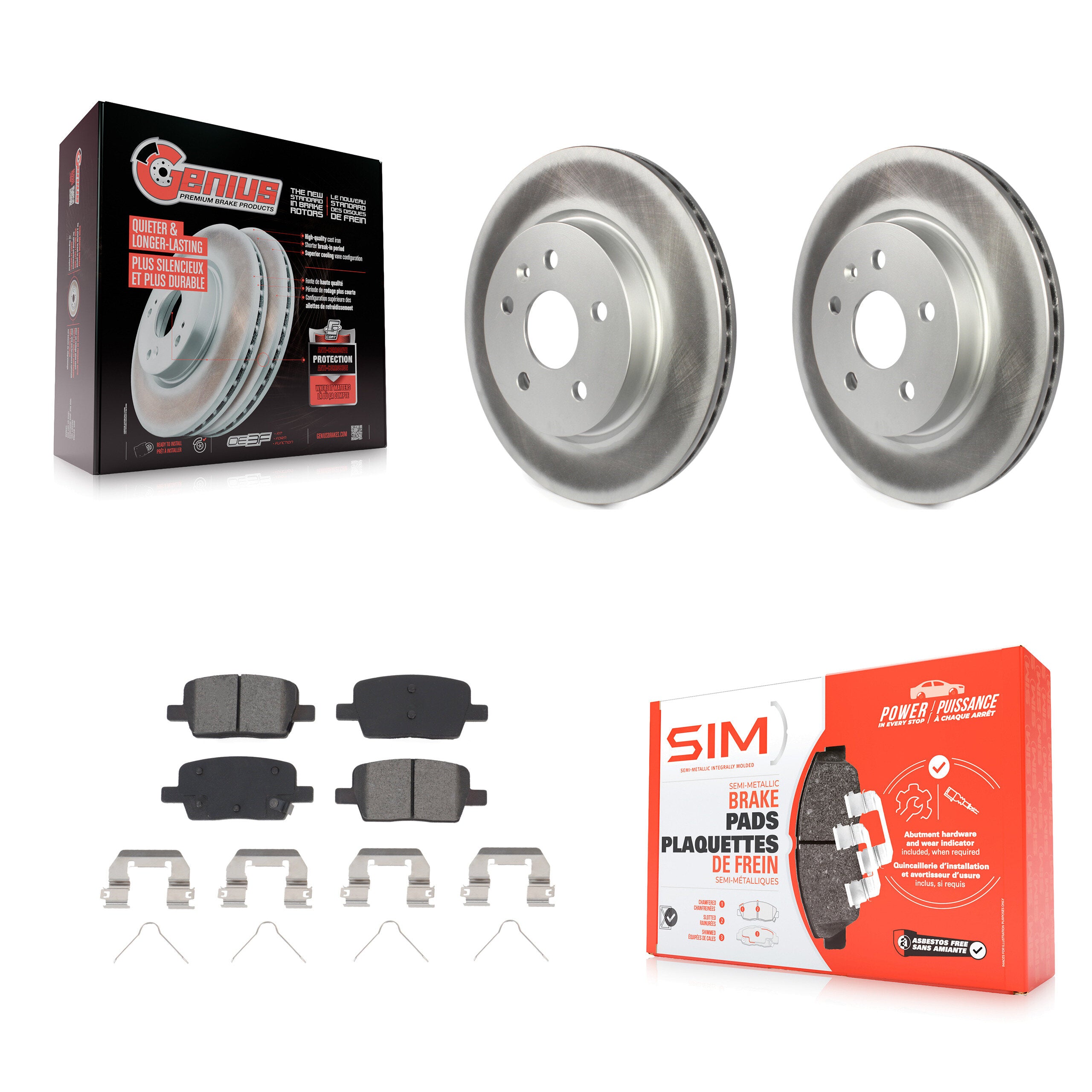 Transit Auto KGS-102005 Disc Brake Kit for 2016-2022 Chevrolet Camaro, Cadillac CT6 - Rear