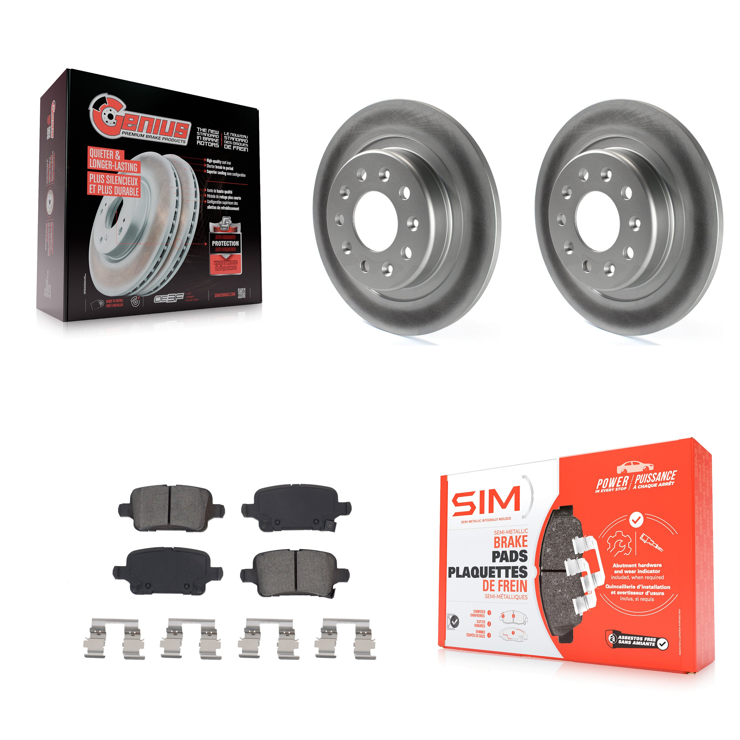 Transit Auto KGS-102007 Disc Brake Kit for 2016-2020 Buick Regal Sportback, Buick Regal TourX and More - Rear