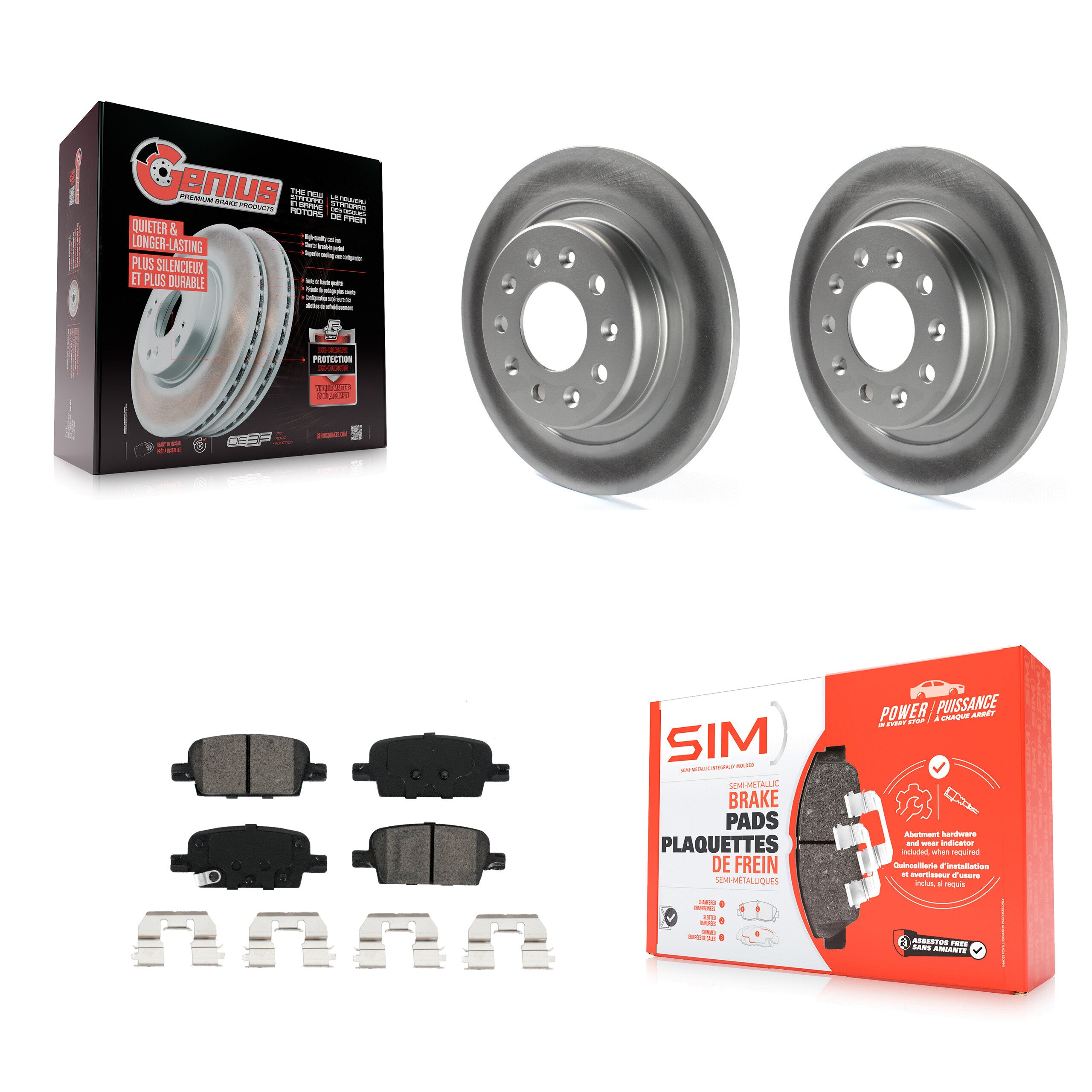 Transit Auto KGS-102008 Disc Brake Kit for 2016-2022 Chevrolet Malibu - Rear