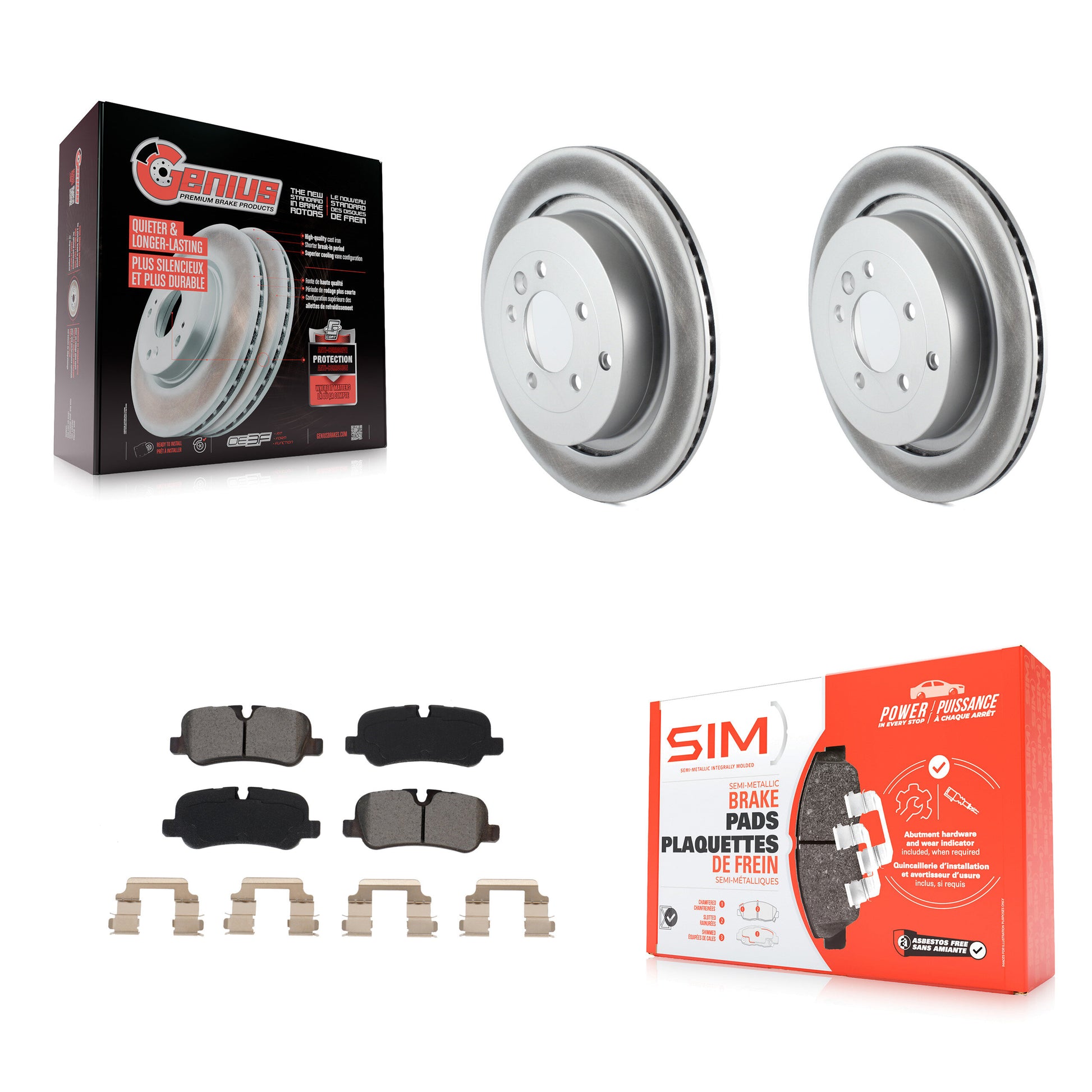 Transit Auto KGS-102014 Disc Brake Kit for 2005-2016 Land Rover LR4, Land Rover Range Rover Sport, Land Rover LR3 - Rear