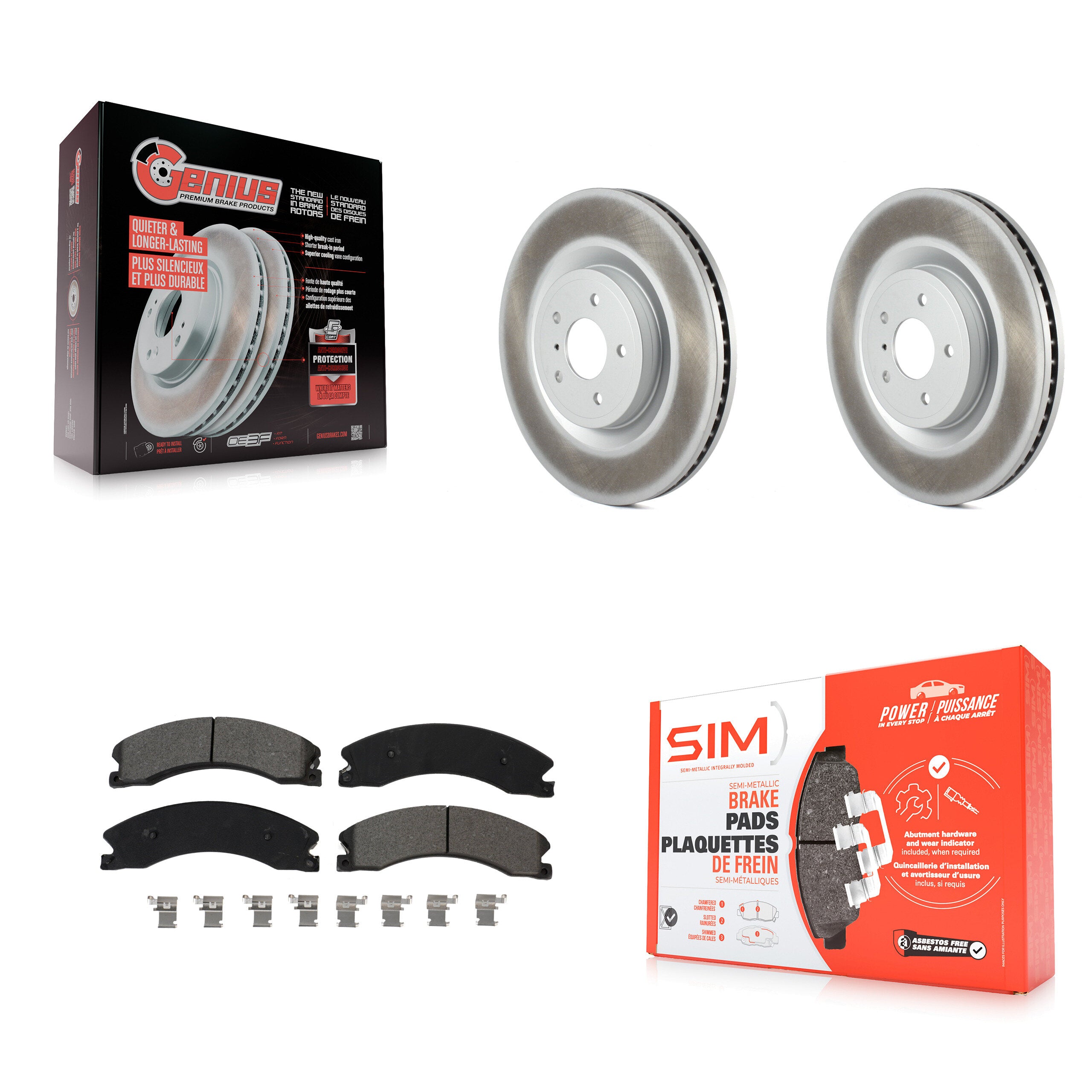 Transit Auto KGS-102017 Disc Brake Kit for 2012-2021 Nissan NV1500, Nissan NV2500, Nissan NV3500 - Rear