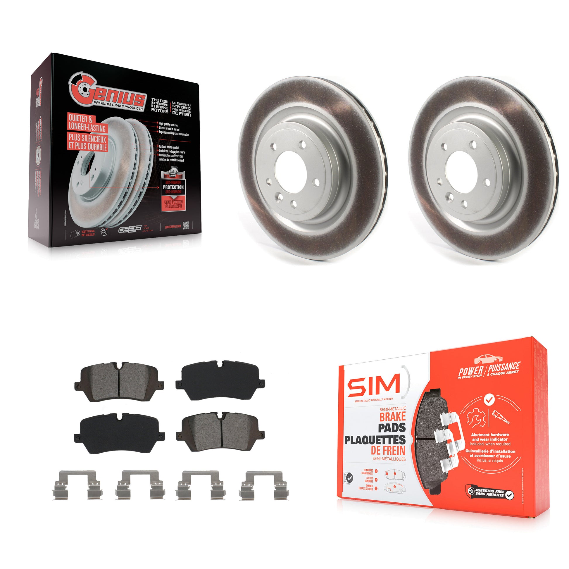 Transit Auto KGS-102027 Disc Brake Kit for 2014-2024 Land Rover Discovery, Land Rover Range Rover, Land Rover Range Rover Sport - Rear