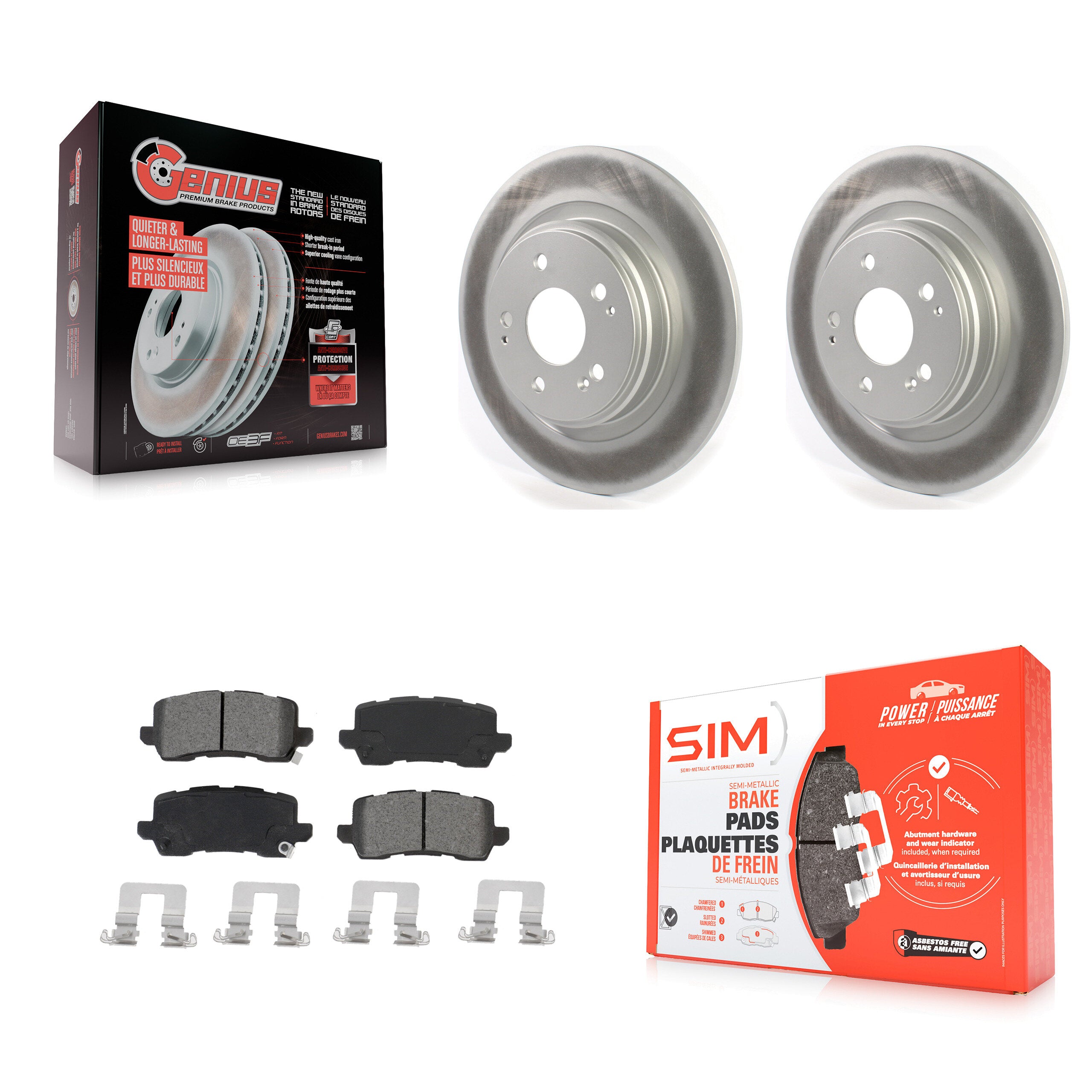 Transit Auto KGS-102028 Disc Brake Kit for 2017-2020 Acura MDX - Rear