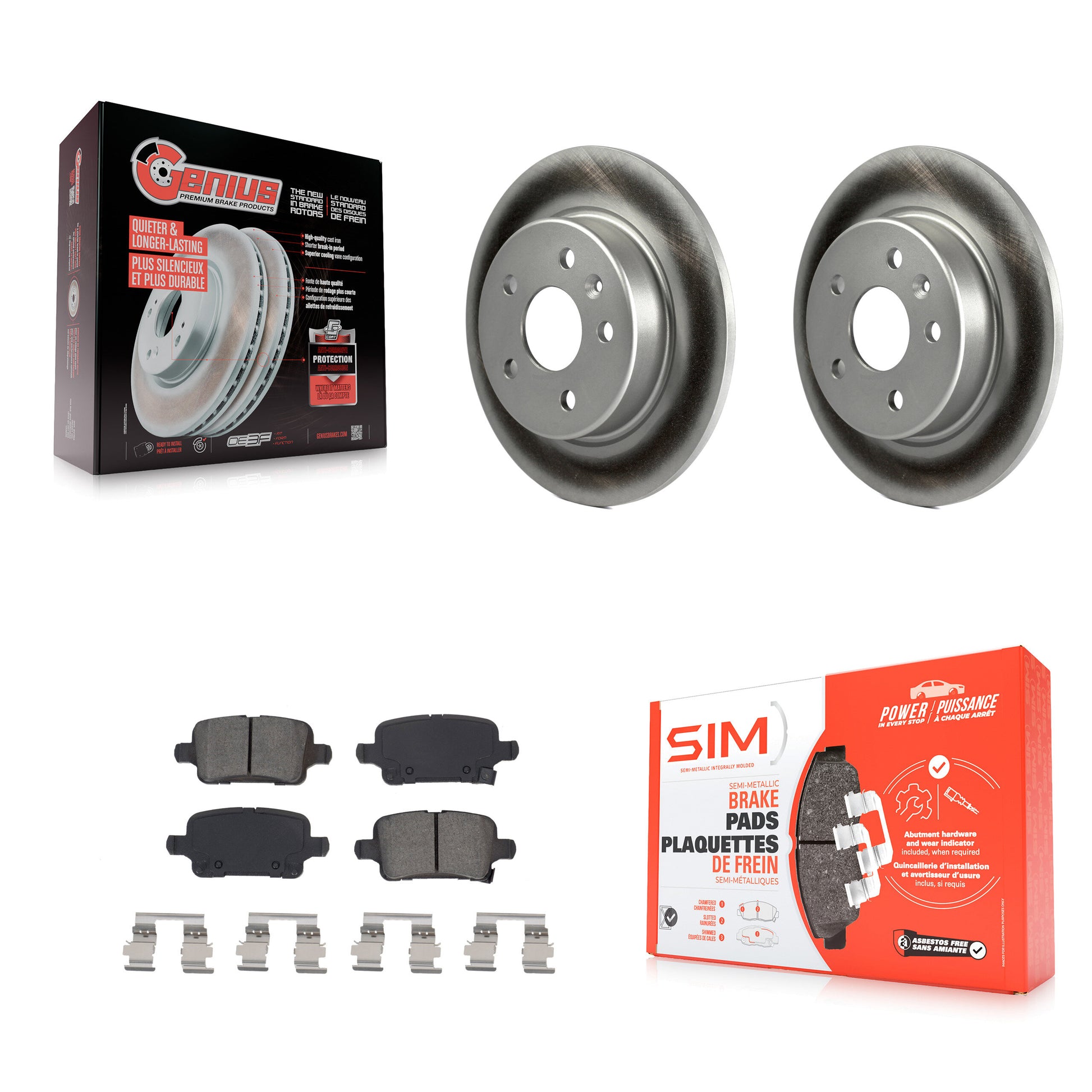 Transit Auto KGS-102035 Disc Brake Kit for 2016-2023 Chevrolet Bolt EUV, Chevrolet Bolt EV and More - Rear