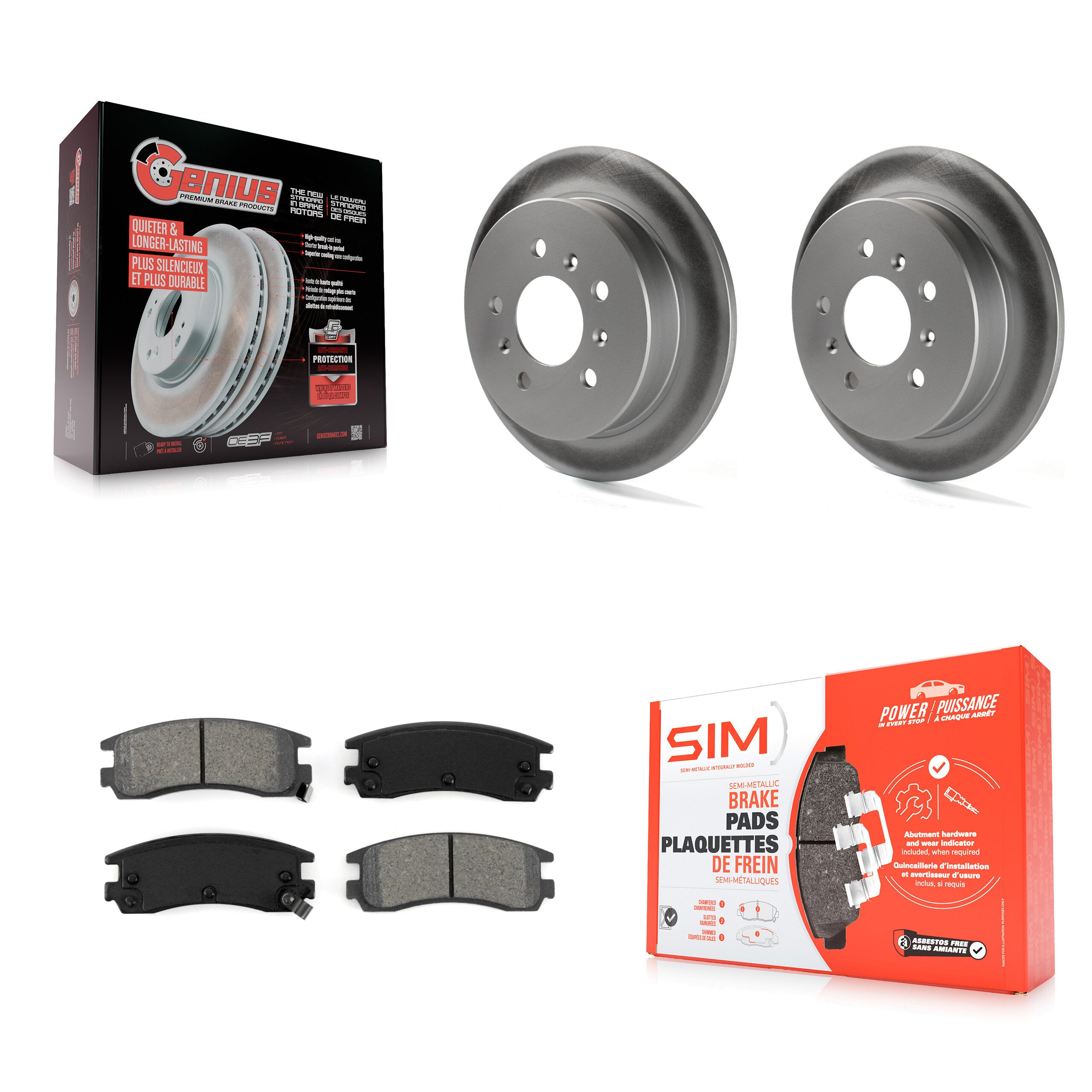 Transit Auto KGS-102048 Disc Brake Kit for 1997-2010 Chevrolet Impala, Buick Allure and More - Rear