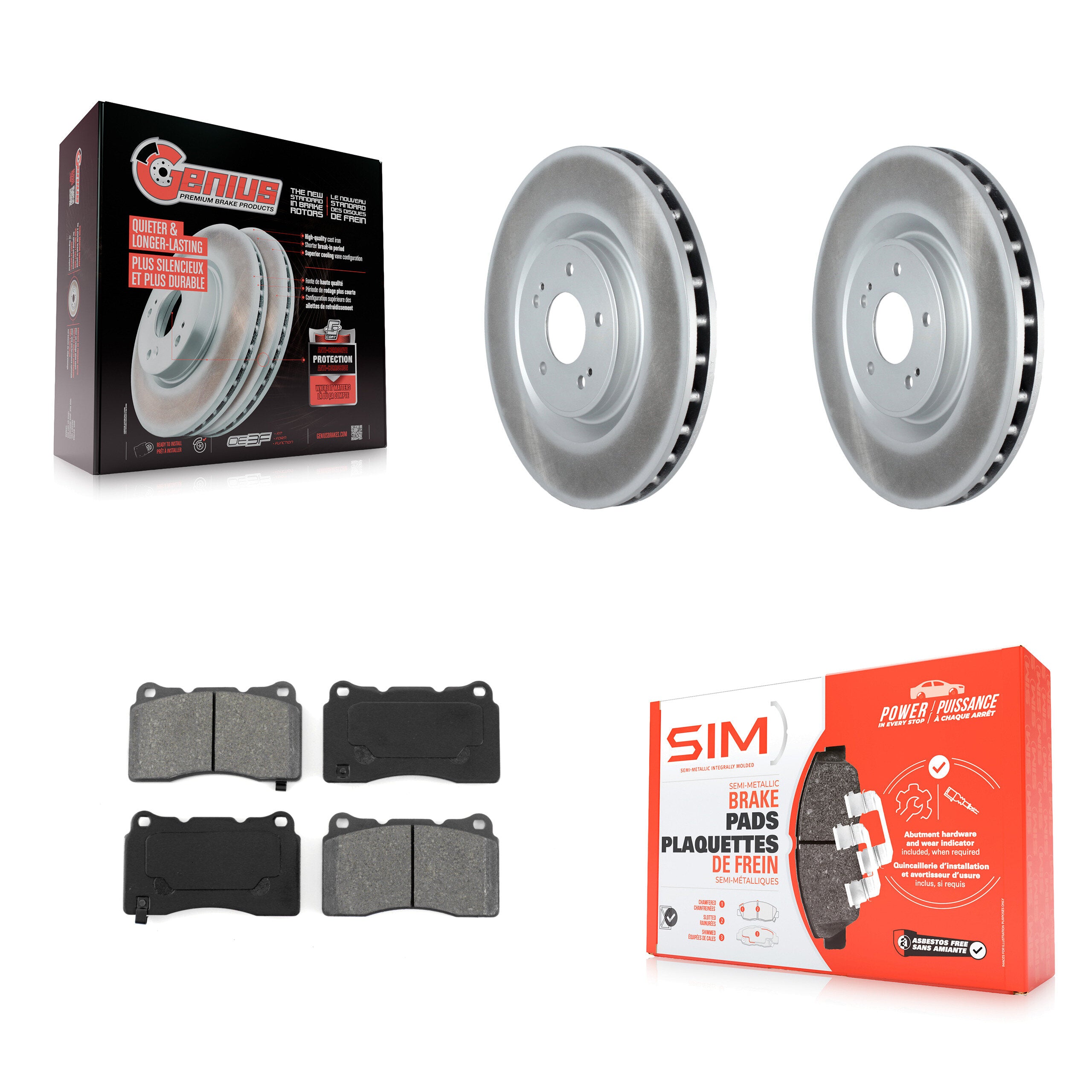 Transit Auto KGS-102130 Disc Brake Kit for 2008-2015 Mitsubishi Lancer - Front