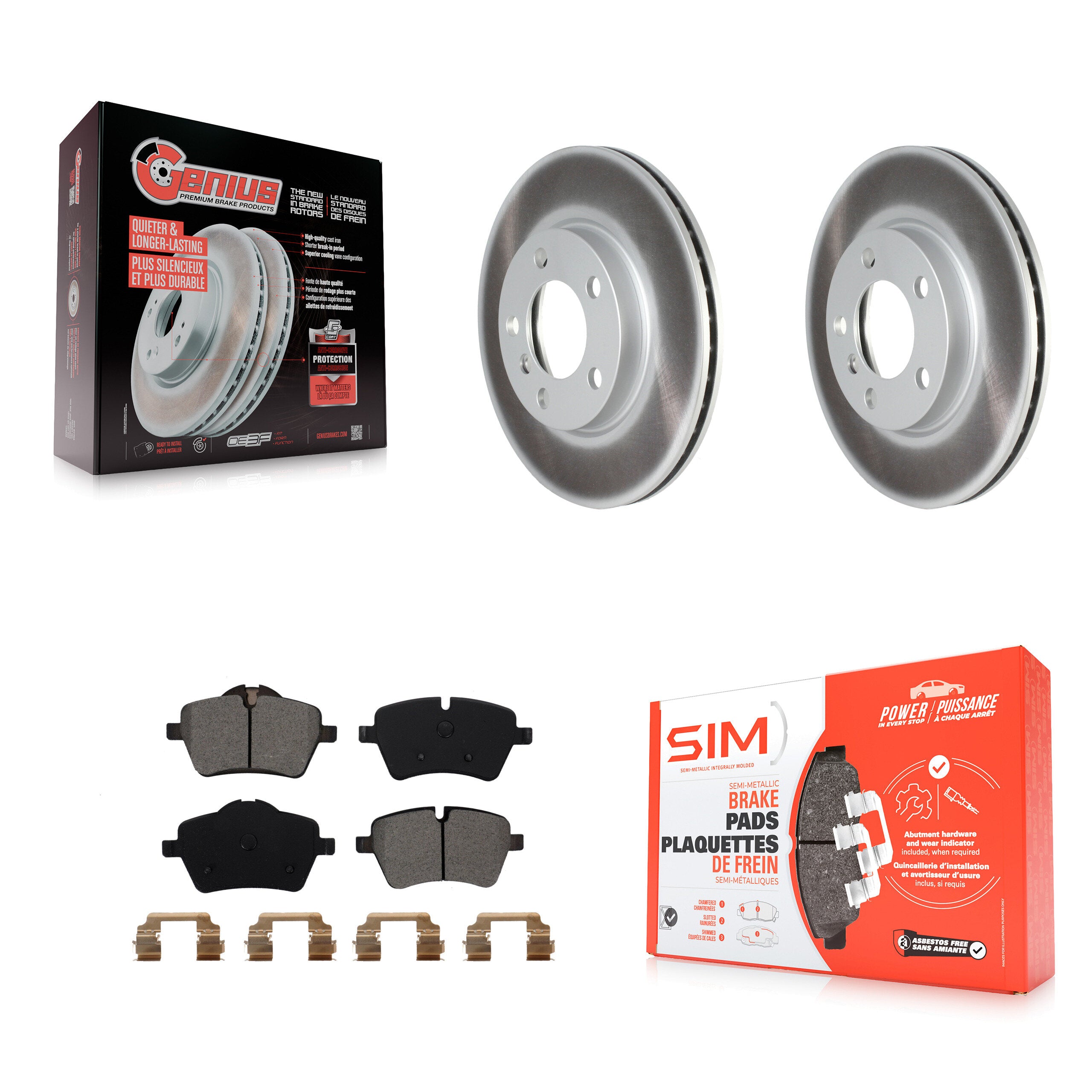 Transit Auto KGS-102132 Disc Brake Kit for 2011-2016 Mini Cooper Countryman, Mini Cooper Paceman - Front